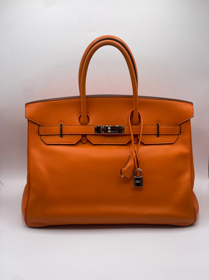 Hermès - Sac Birkin 35 Swift orange Hermès