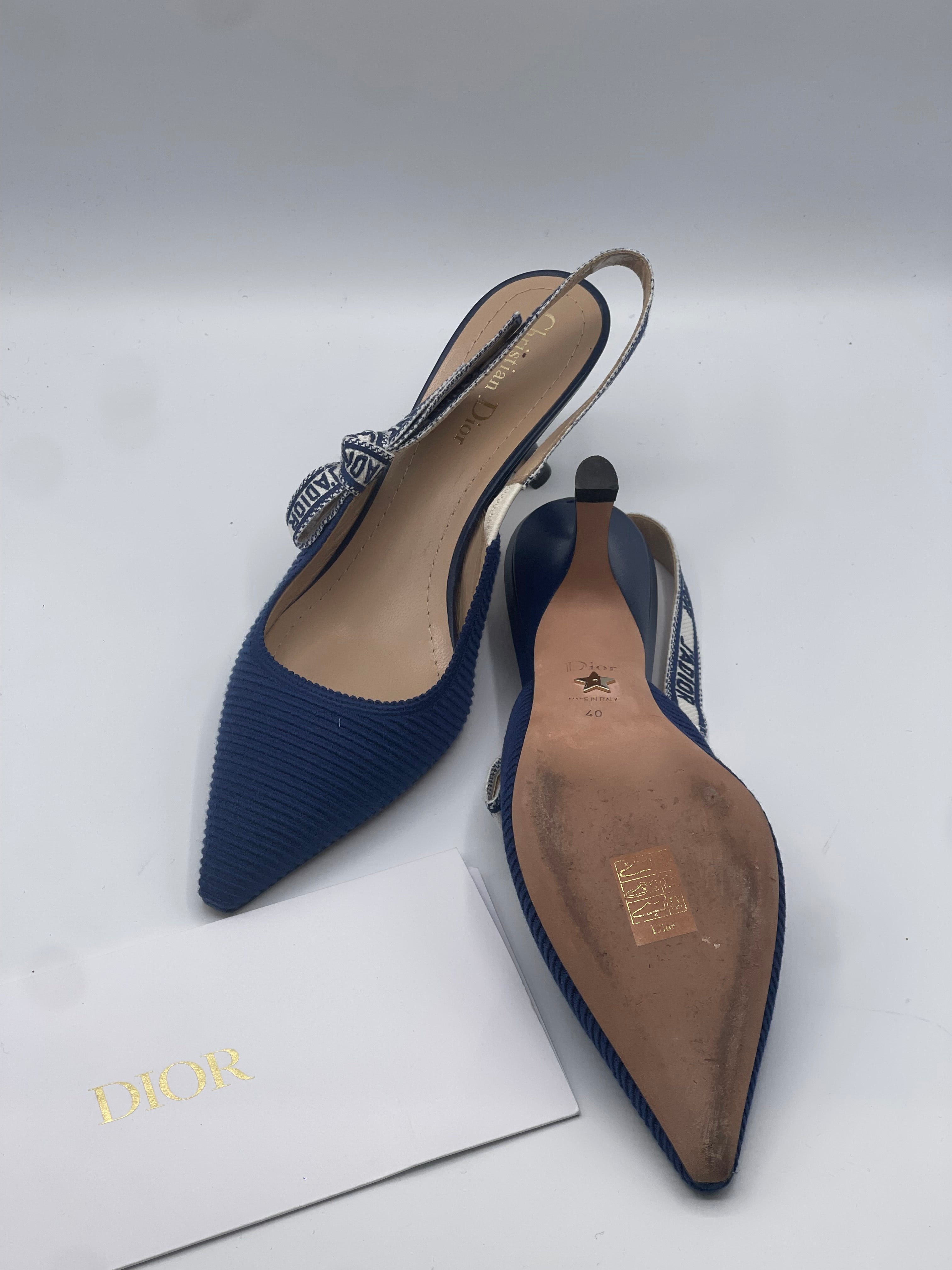 Dior - Slingback bleu T40