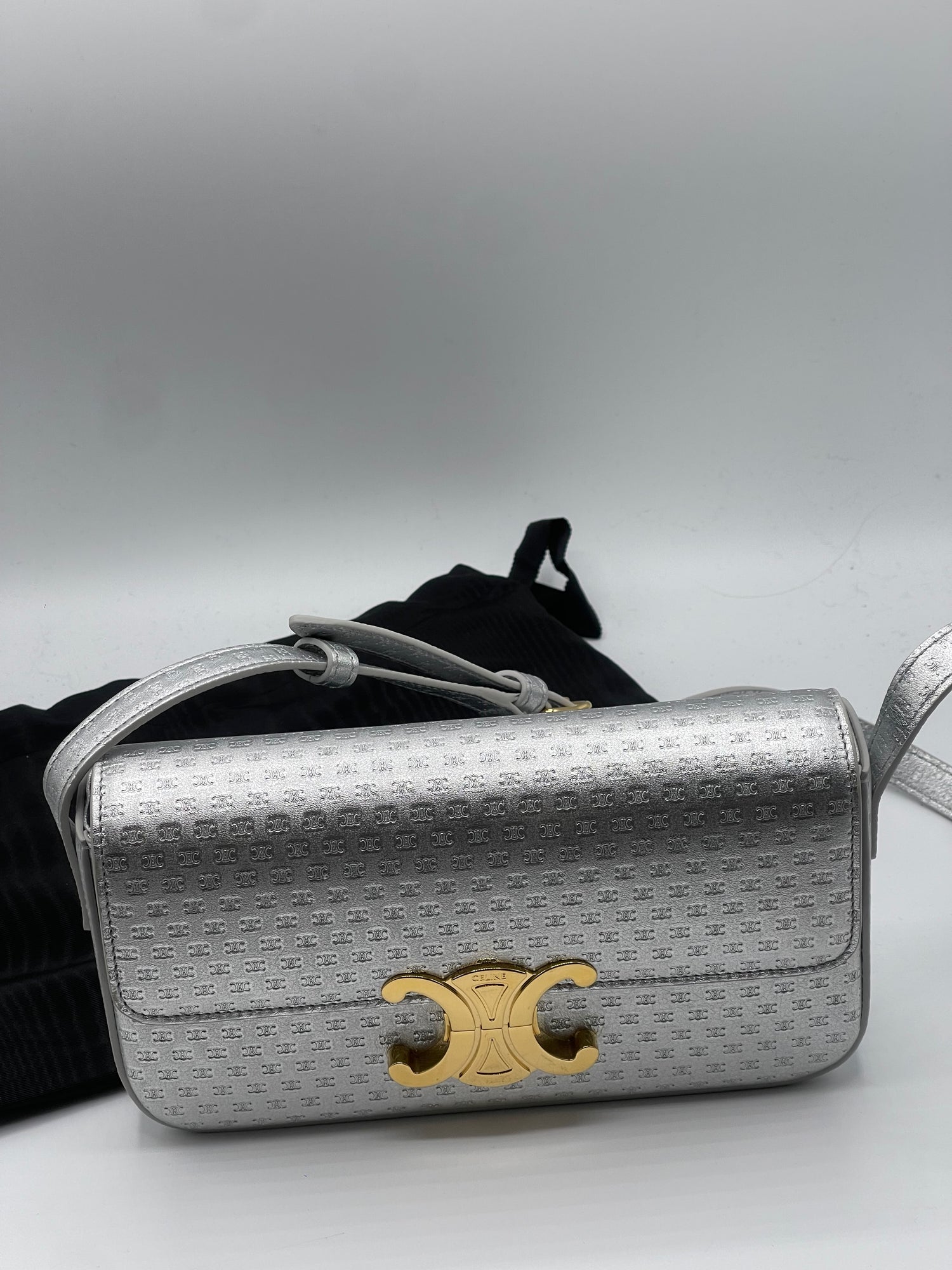 Celine - Sac Shoulder Claude Triomphe Argent