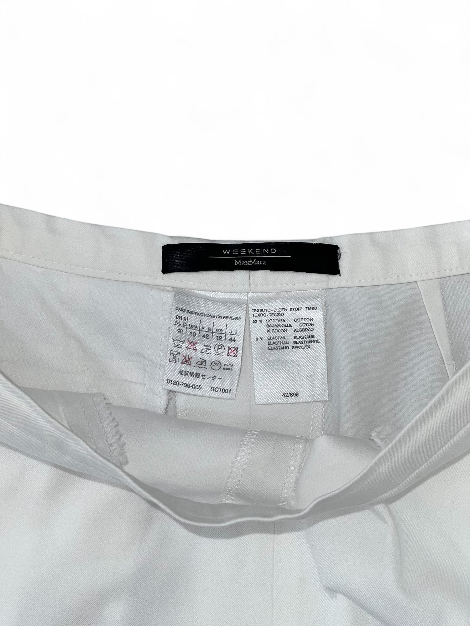 MaxMara Weekend - Pantaloon Blanc T42