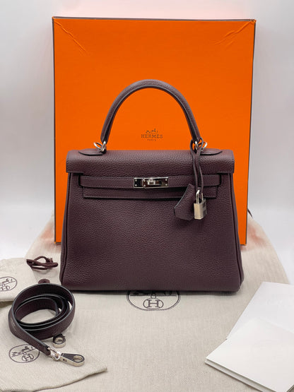 Hermès - Sac Kelly 25 rouge sellier