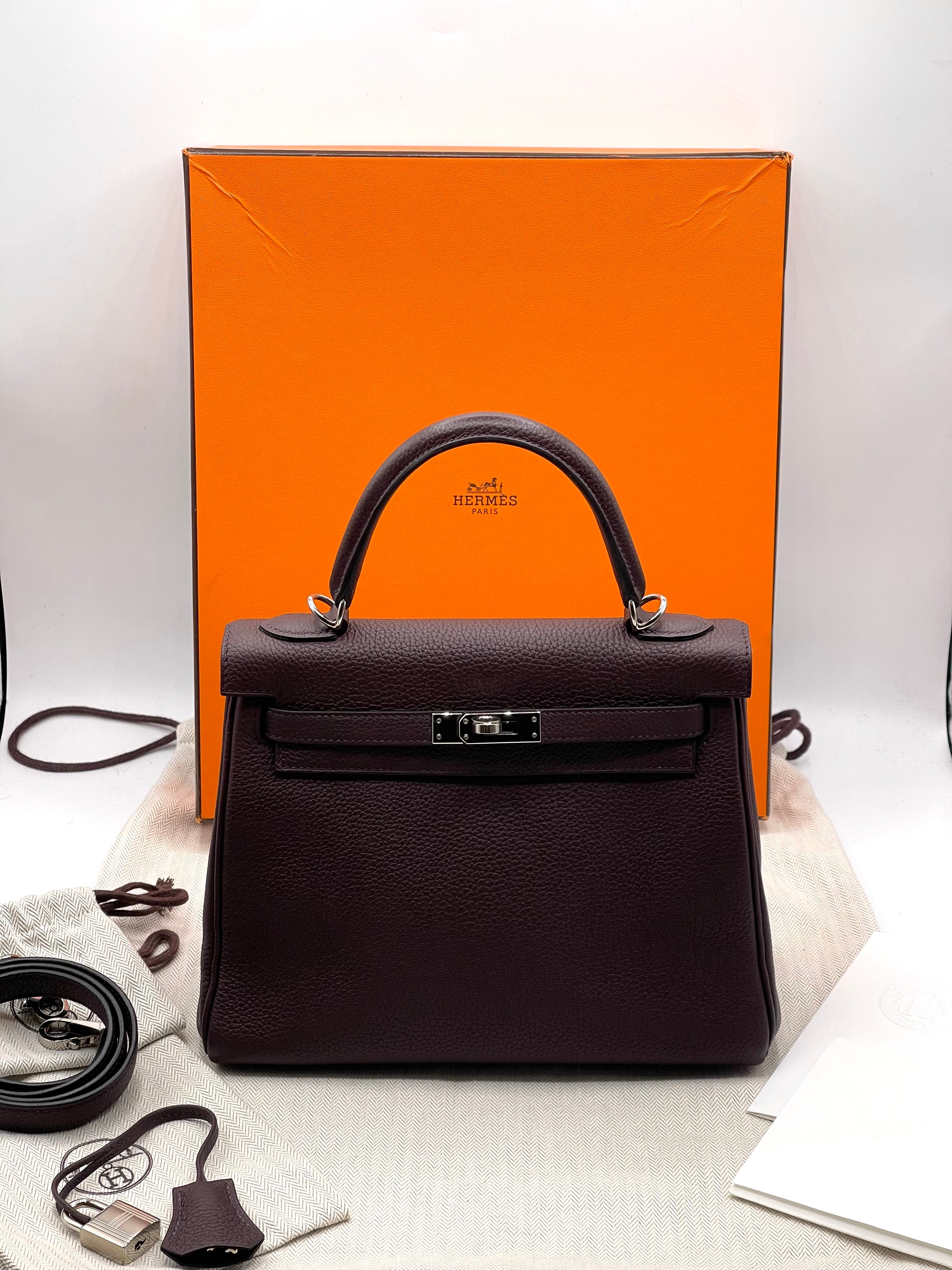 Hermès - Sac Kelly 25 rouge sellier