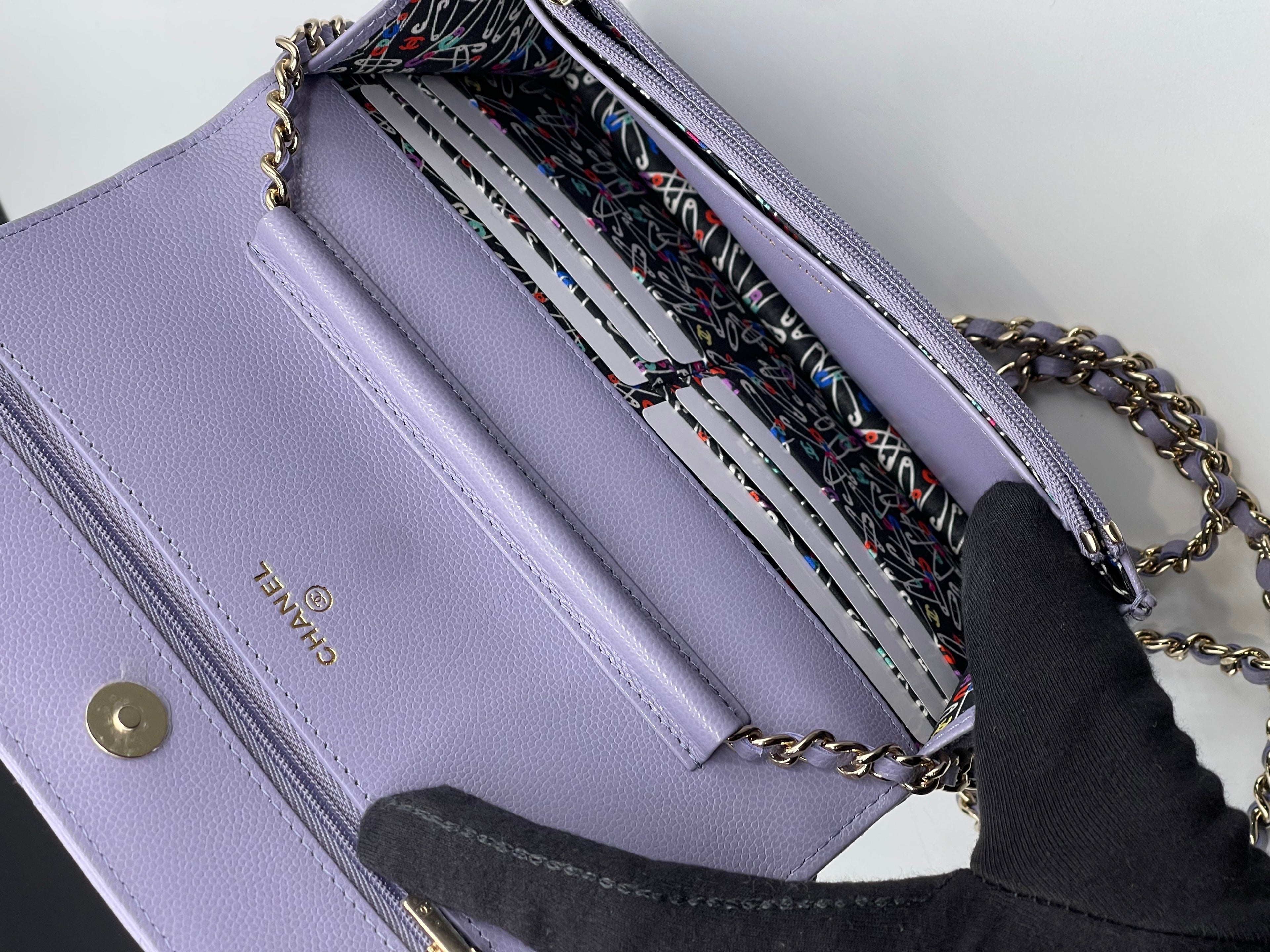 Chanel - Sac Wallet On Chain lilas