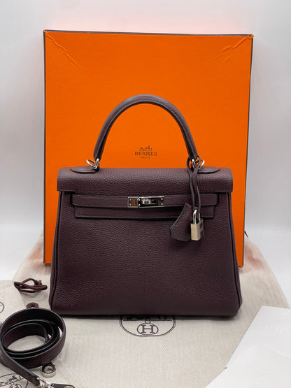 Hermès - Sac Kelly 25 rouge sellier