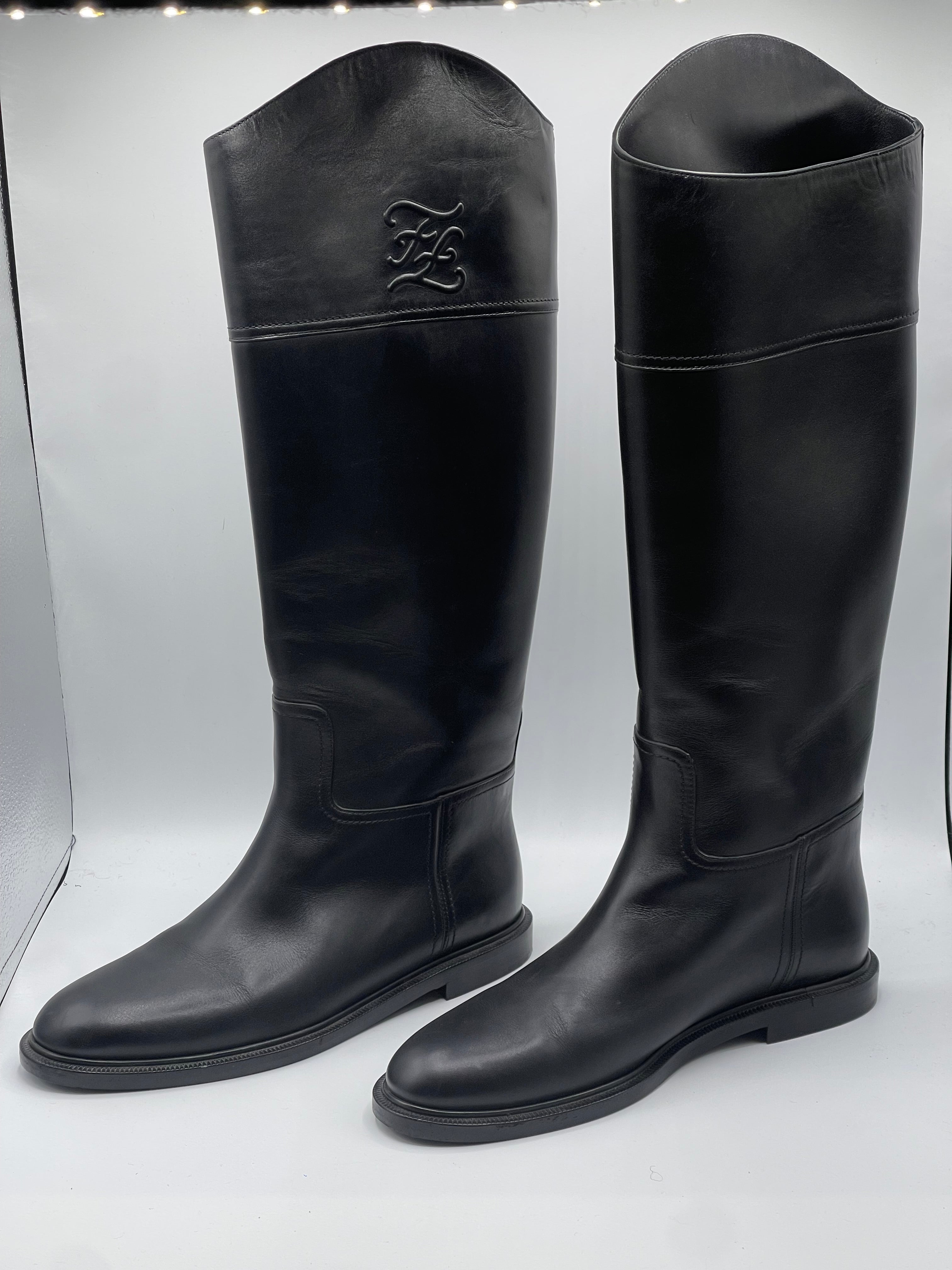 Fendi - Bottes Cavalière FF T39