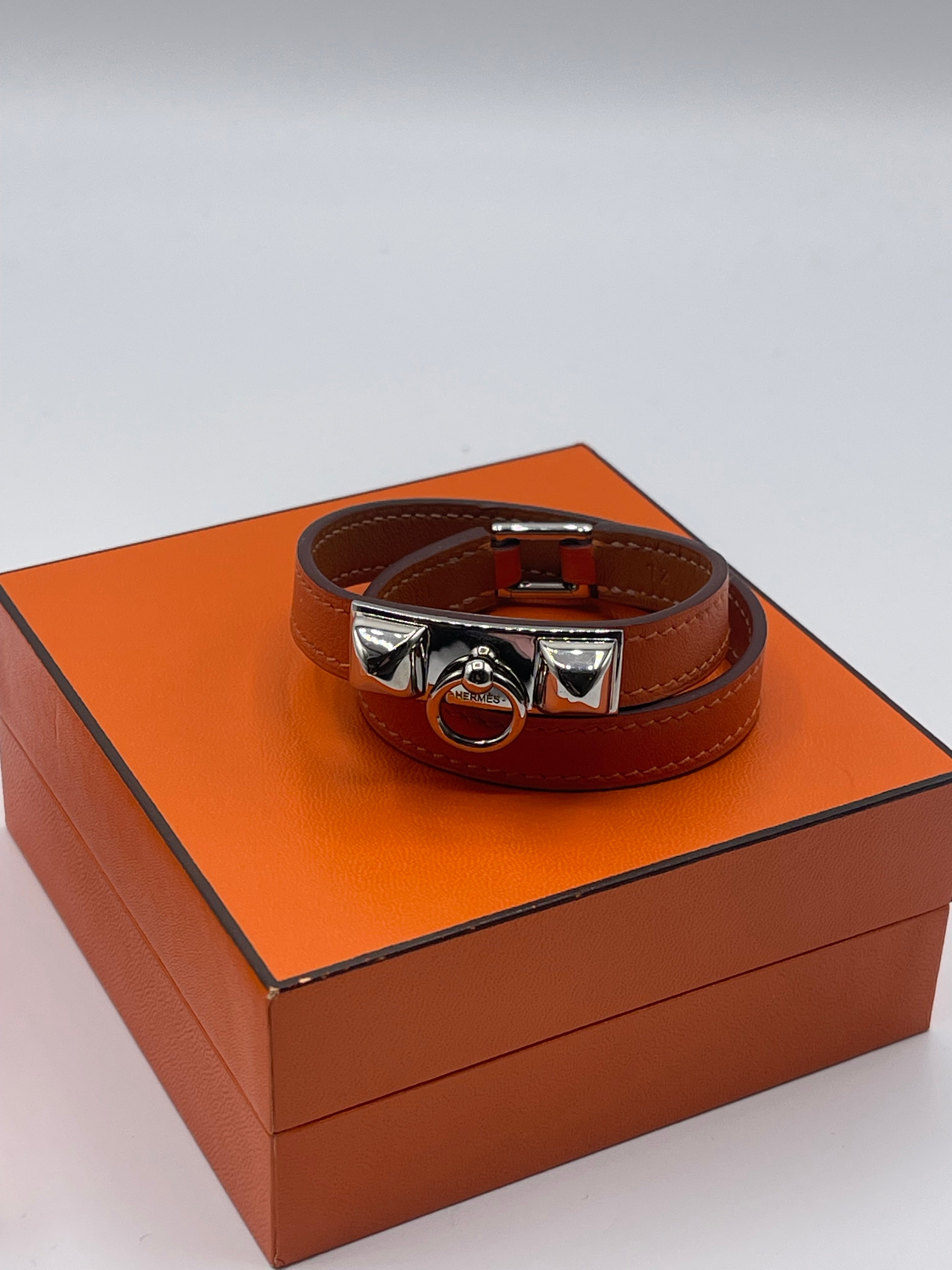 Hermès - Bracelet Collier de chien orange