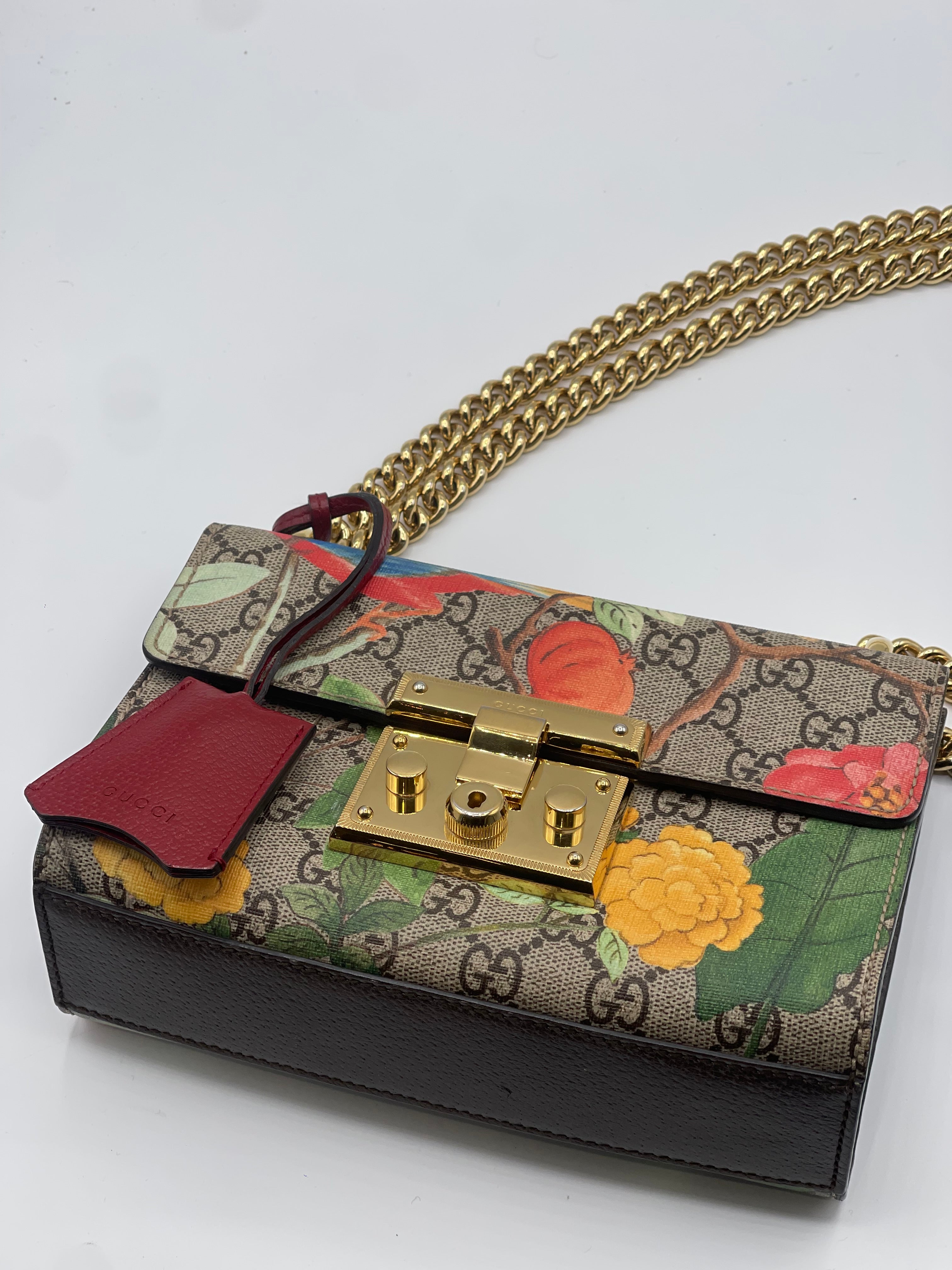 Gucci - Sac Padlock PM toile GG Blossom