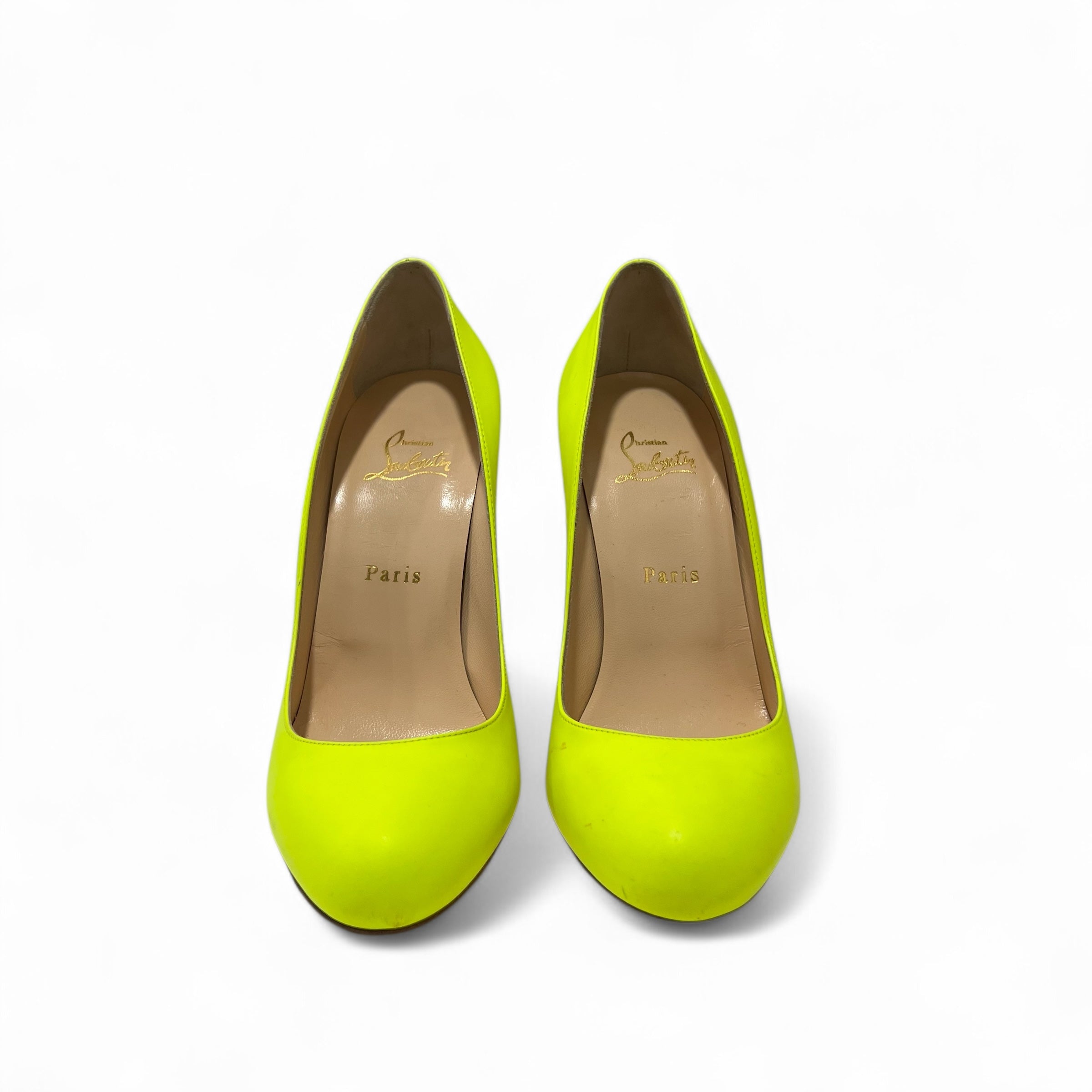 Louboutin - Escarpins Jaune Fluo