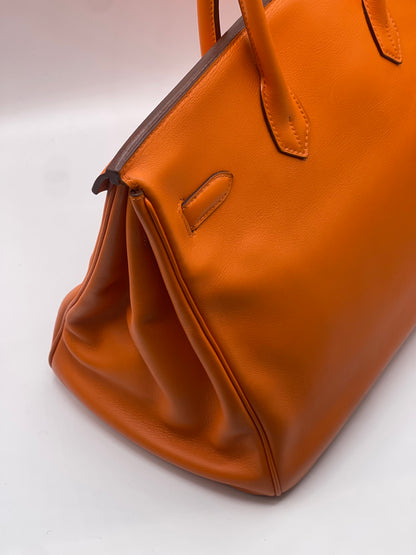 Hermès - Sac Birkin 35 Swift orange Hermès