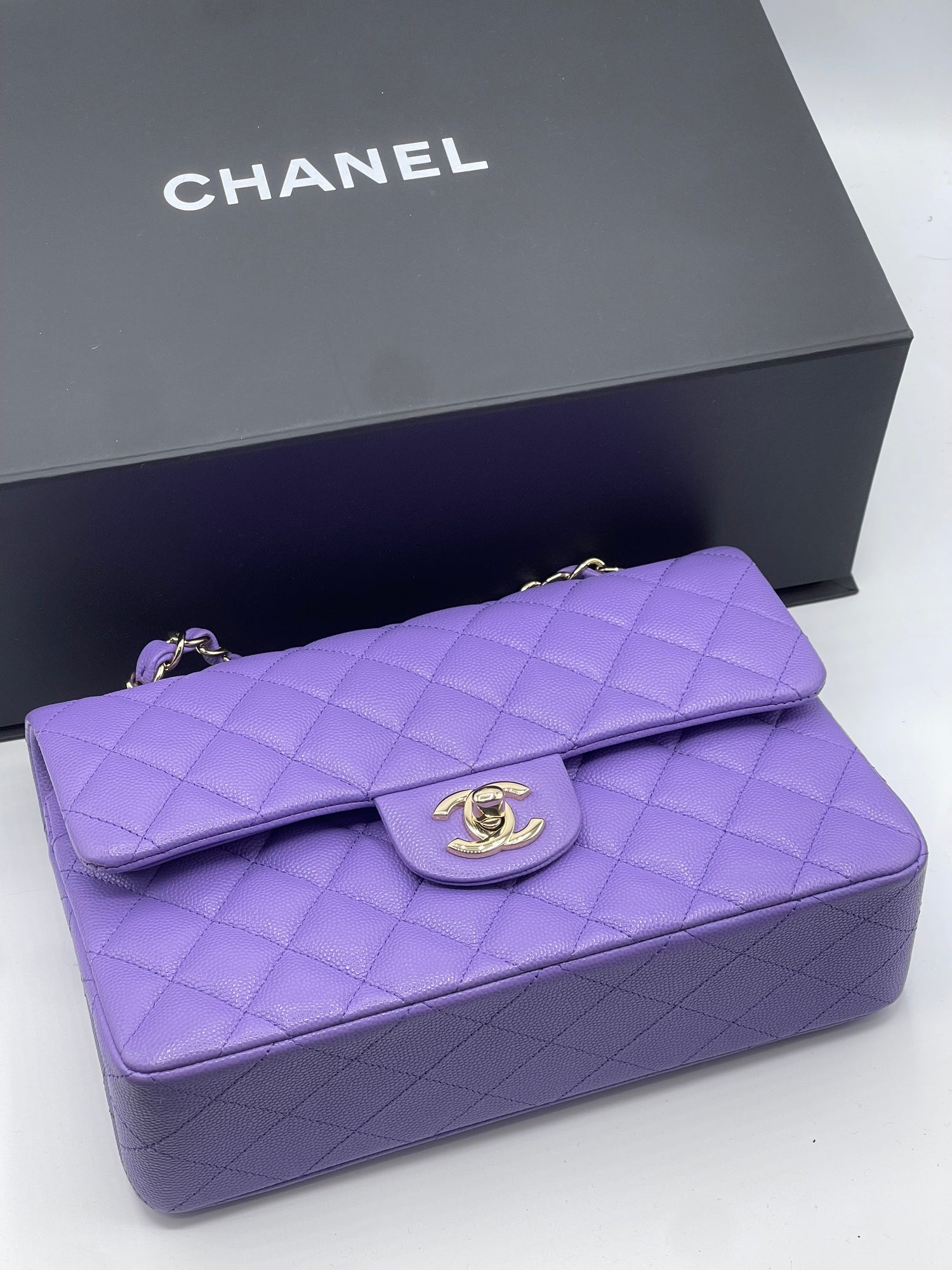 Chanel - Sac timeless small classique 23 violet