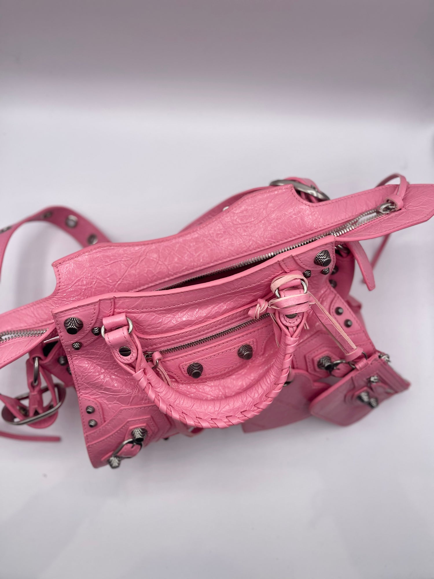 Balenciaga - sac à main neo Cagole modèle XS rose