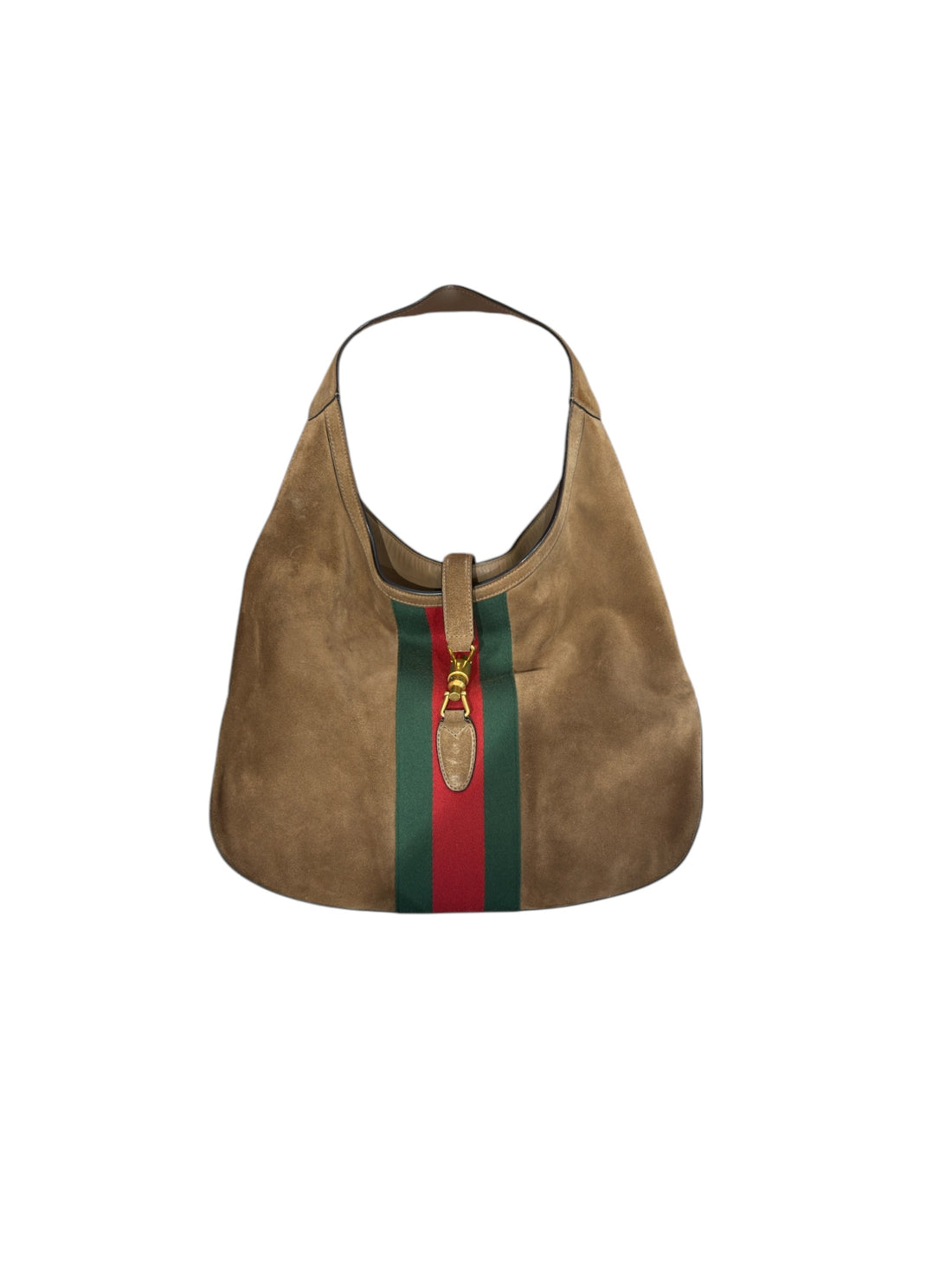 Gucci - Sac Brown Suede Jackie soft hobo large