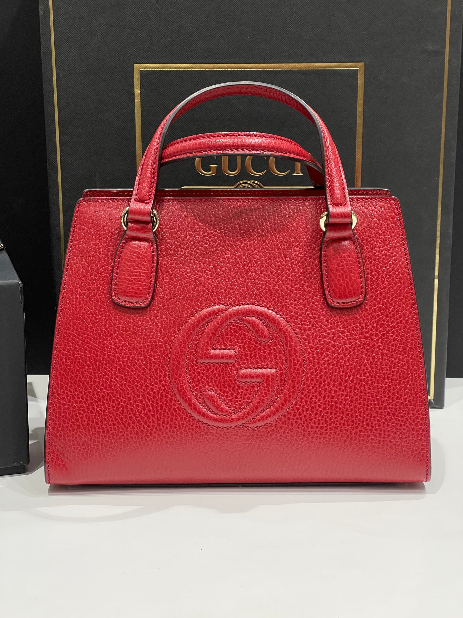 Gucci Soho 红色皮革 PM