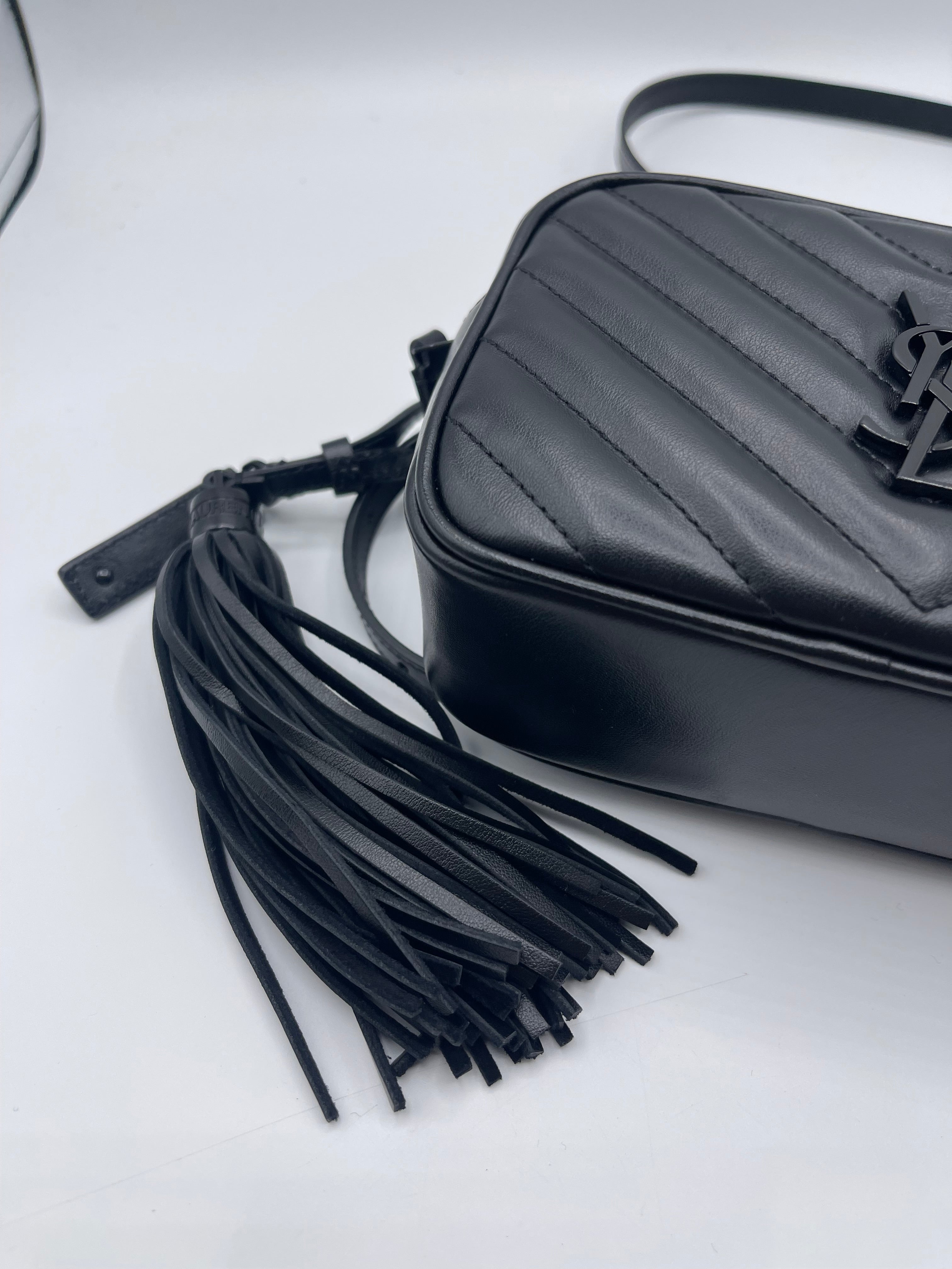 Saint Laurent - sac Lou cuir matelassé full black