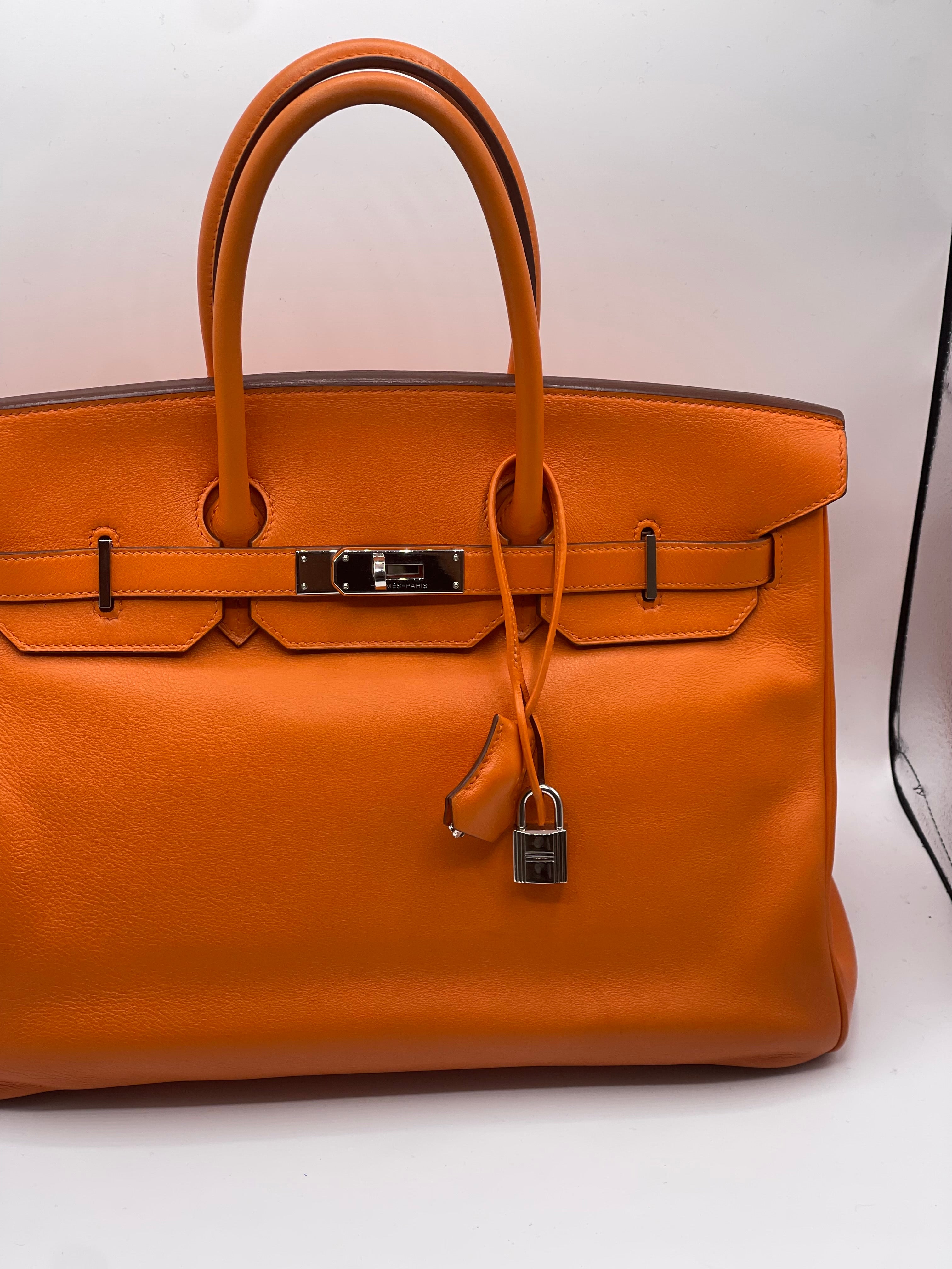 Hermès - Sac Birkin 35 Swift orange Hermès