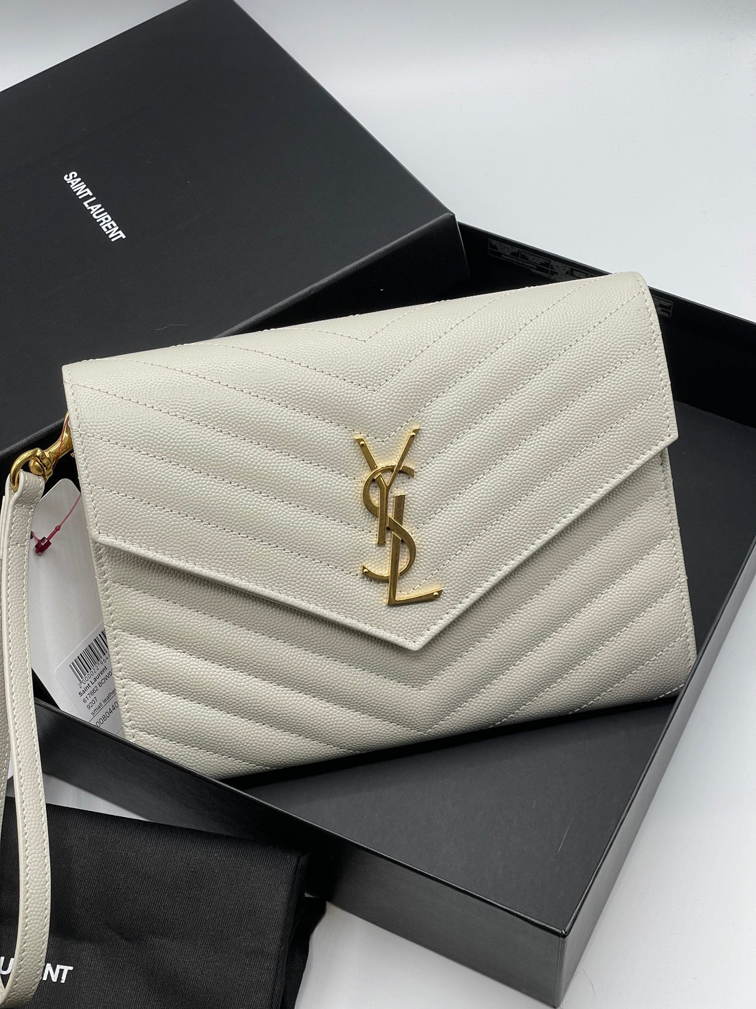 Saint Laurent - Pochette Cassandre blanc vintage