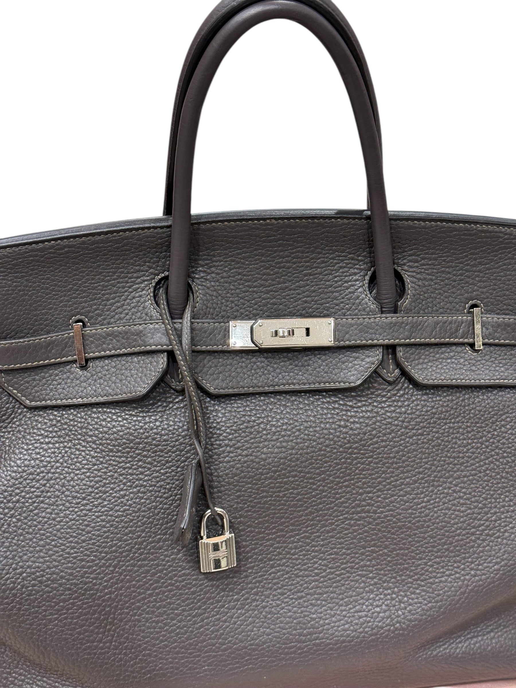 Hermès - Sac Birkin 40 Gris étain