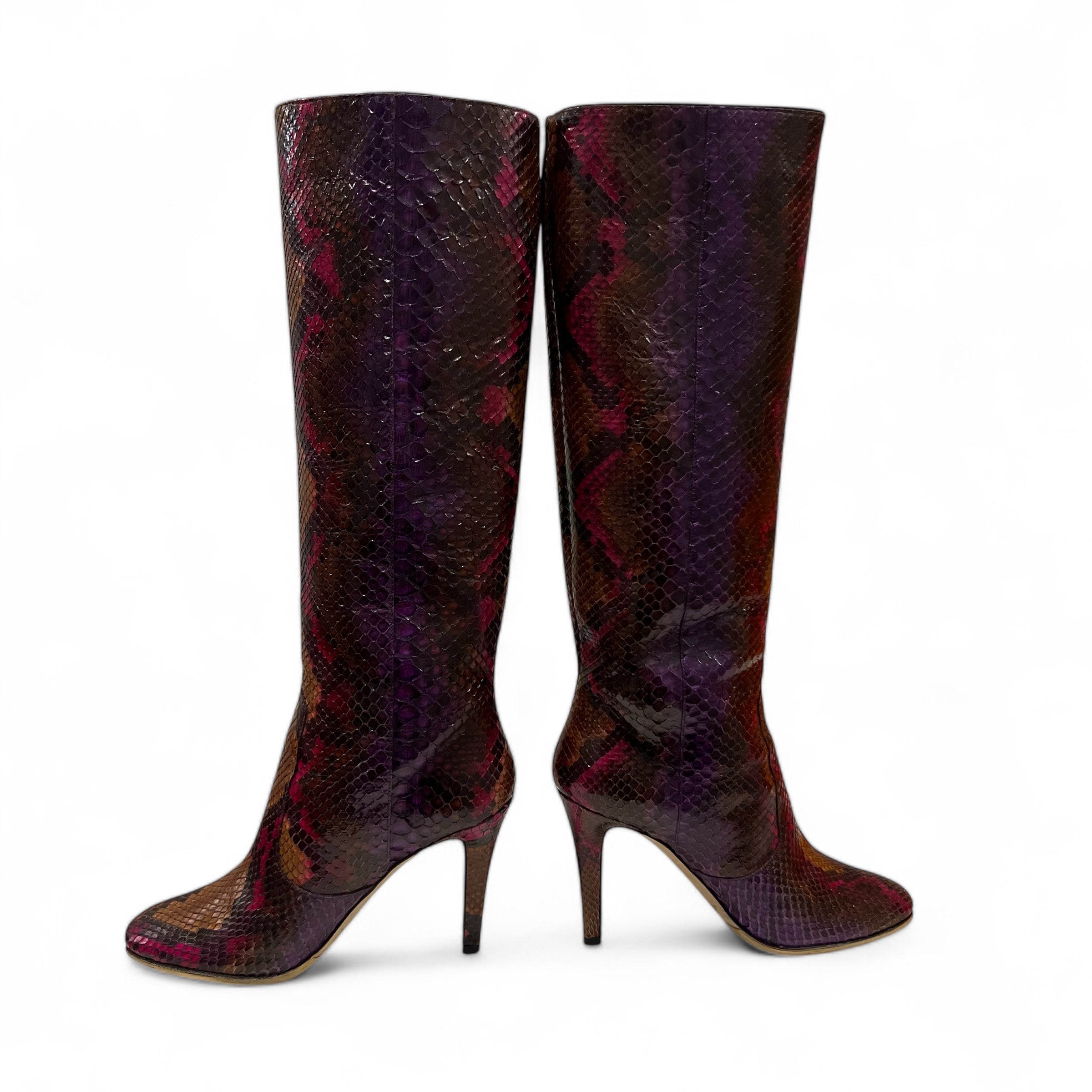 Jimmy Choo - Bottes en python multicolore T37