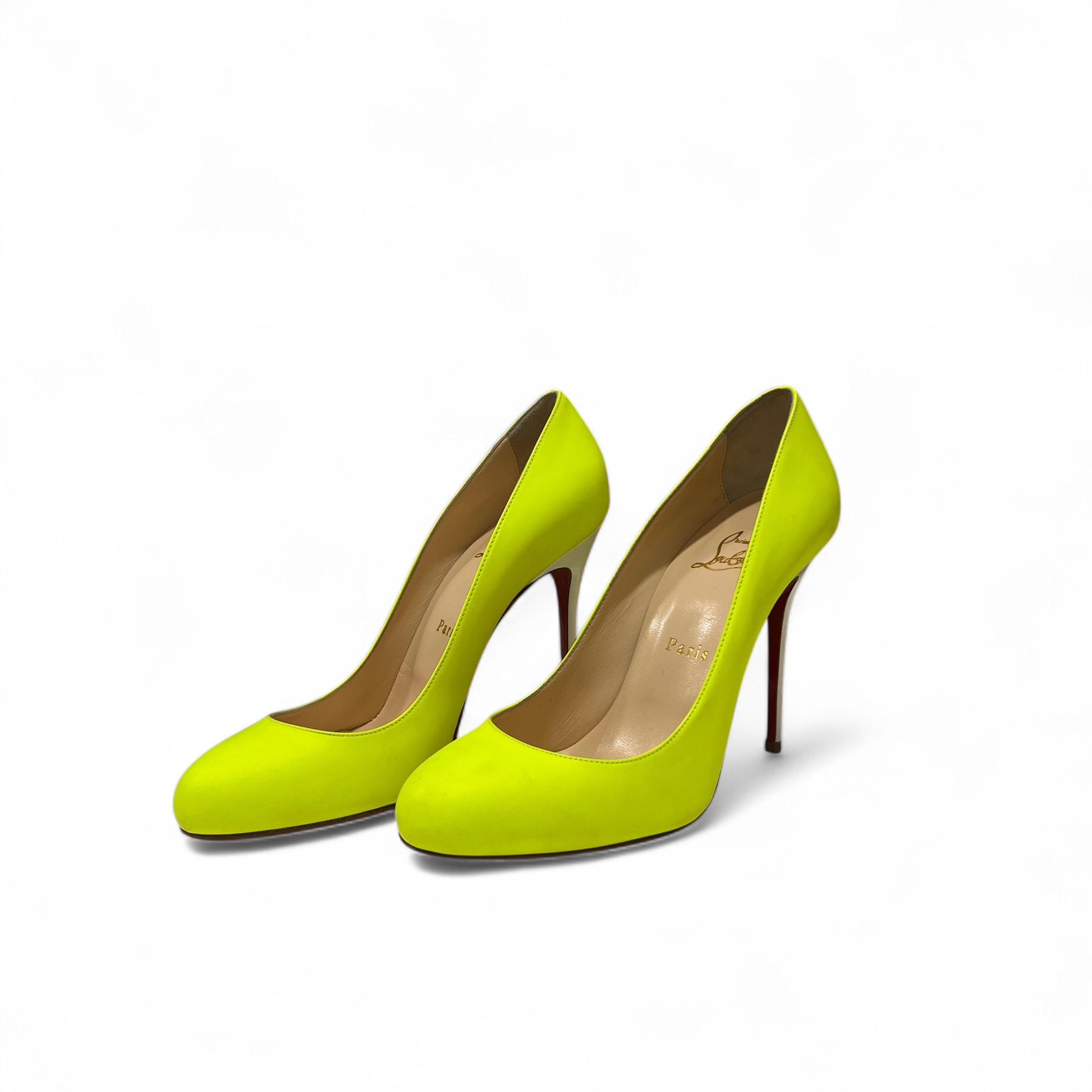 Louboutin - Escarpins Jaune Fluo