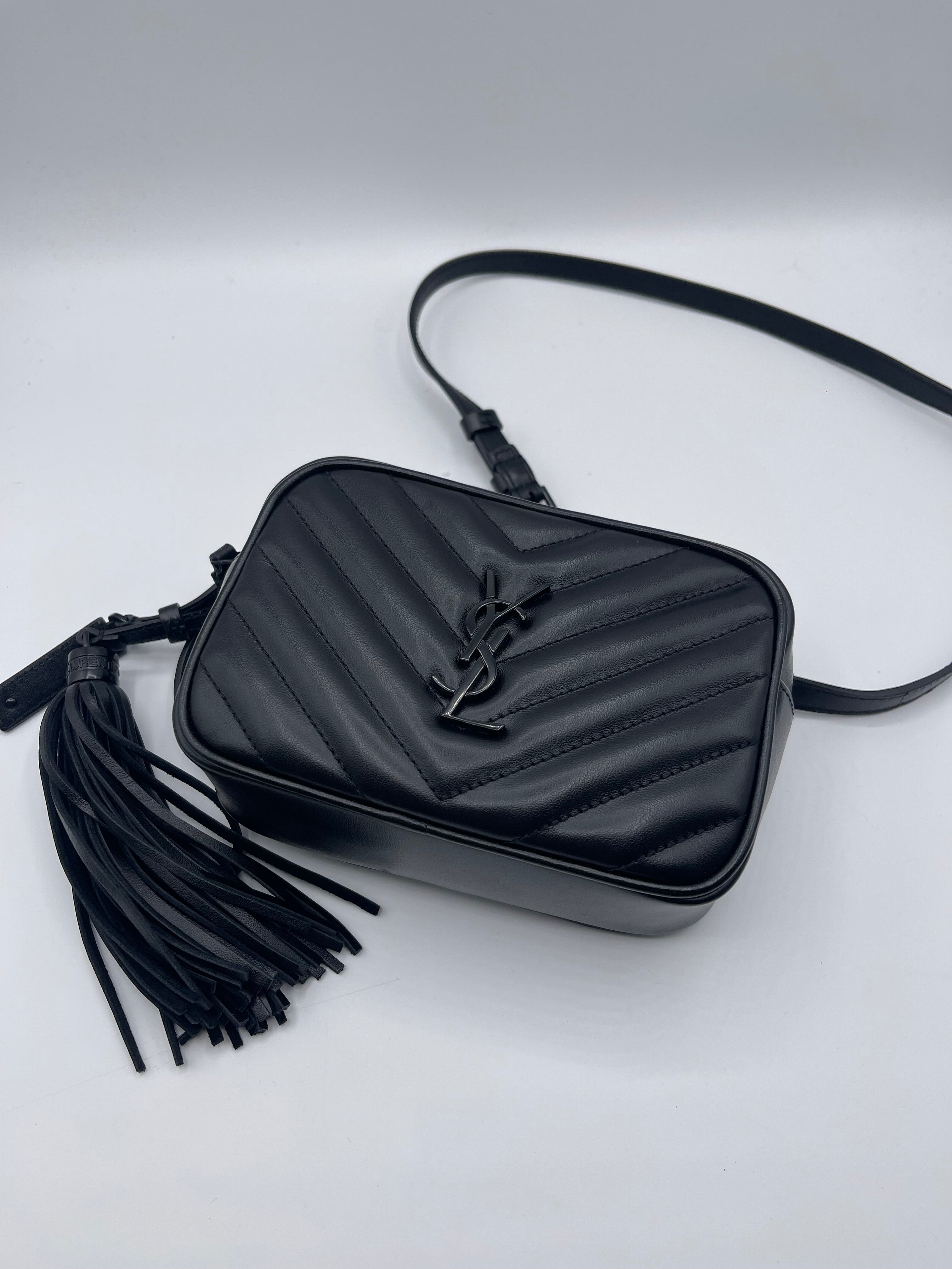 Saint Laurent - sac Lou cuir matelassé full black