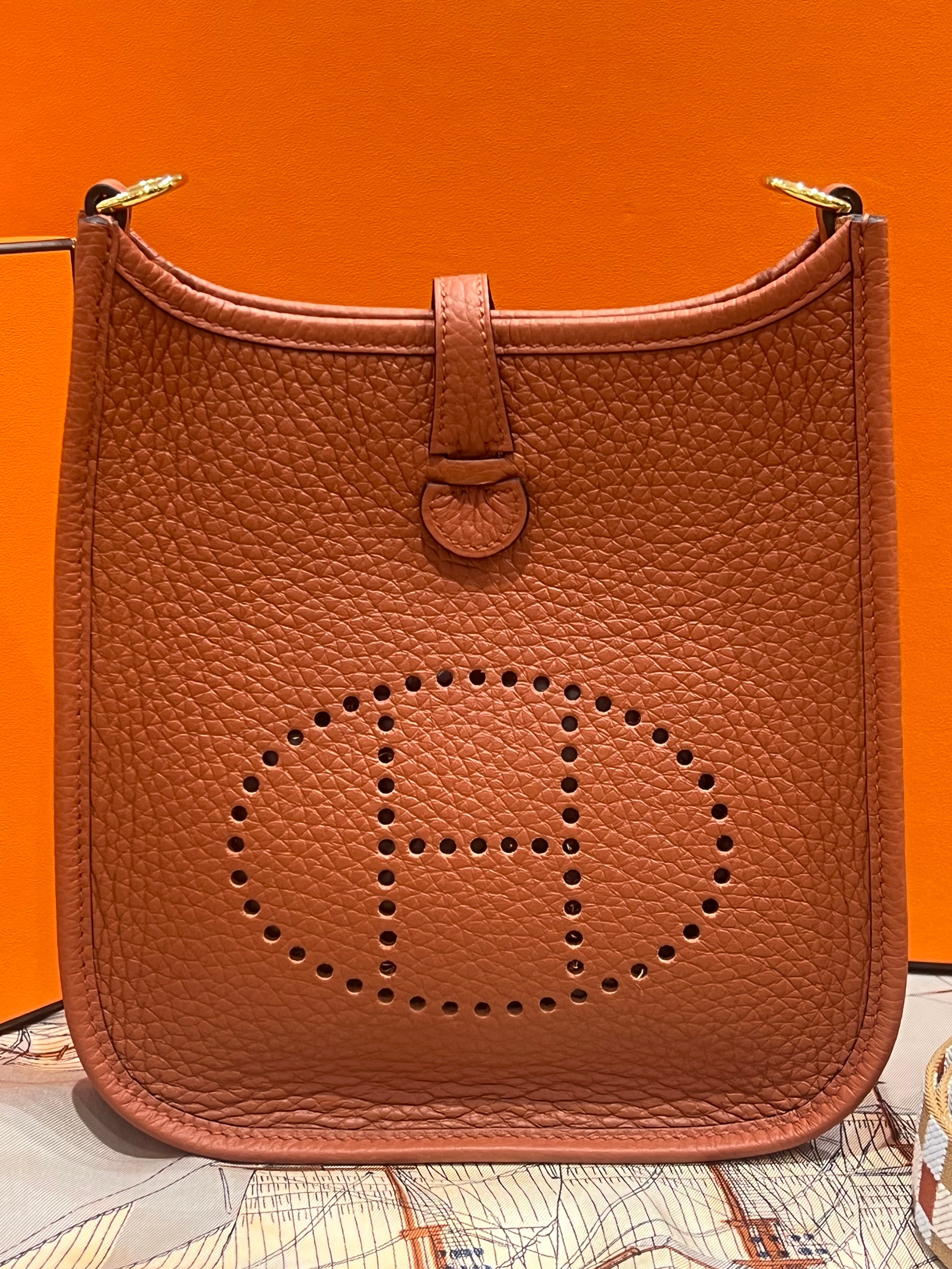 Hermès - mini Evelyne 16 cuivre