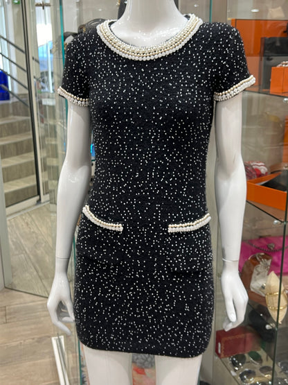 Chanel - robe laine et perles