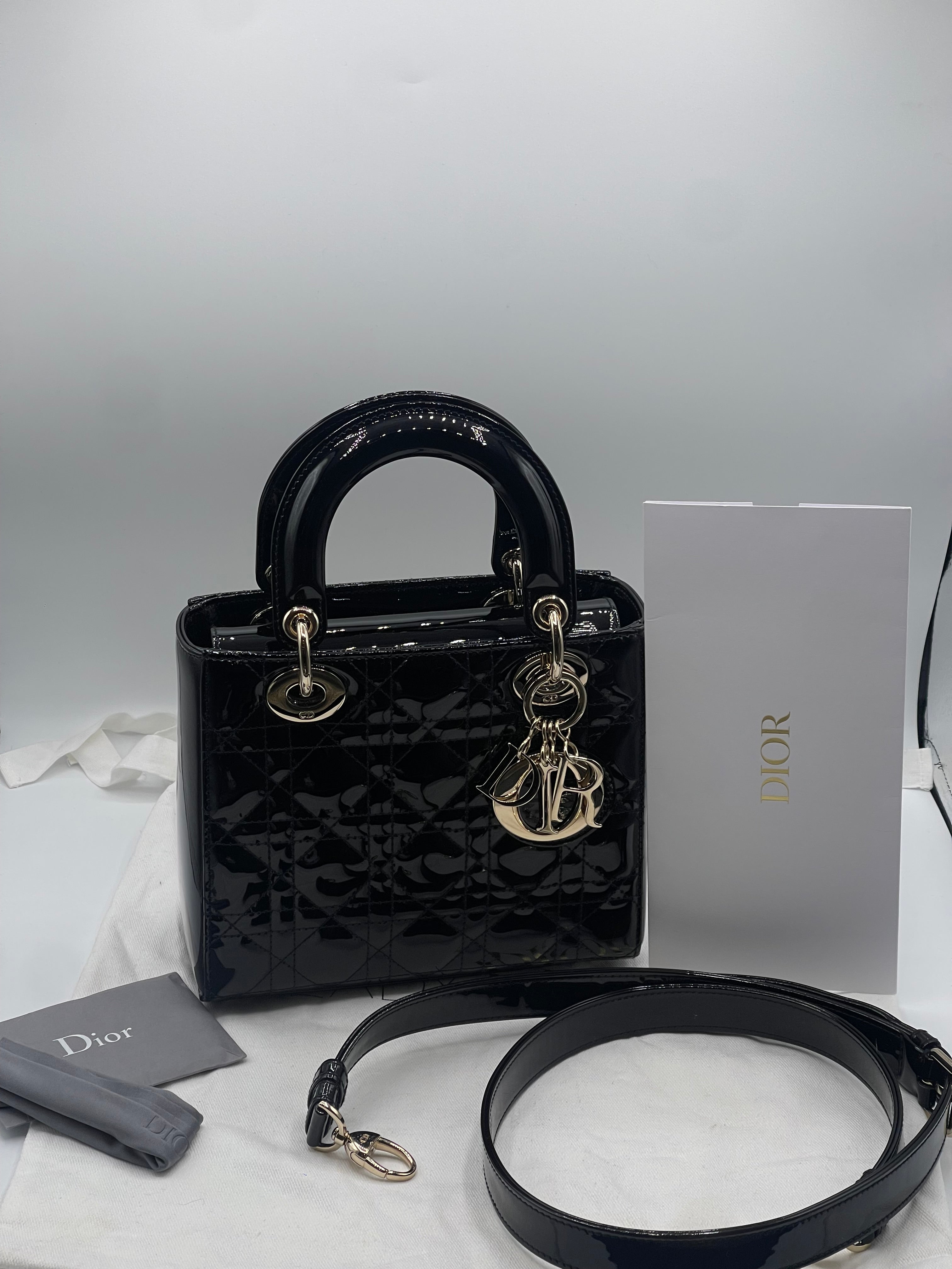 Dior - Sac Lady Dior vernis small noir