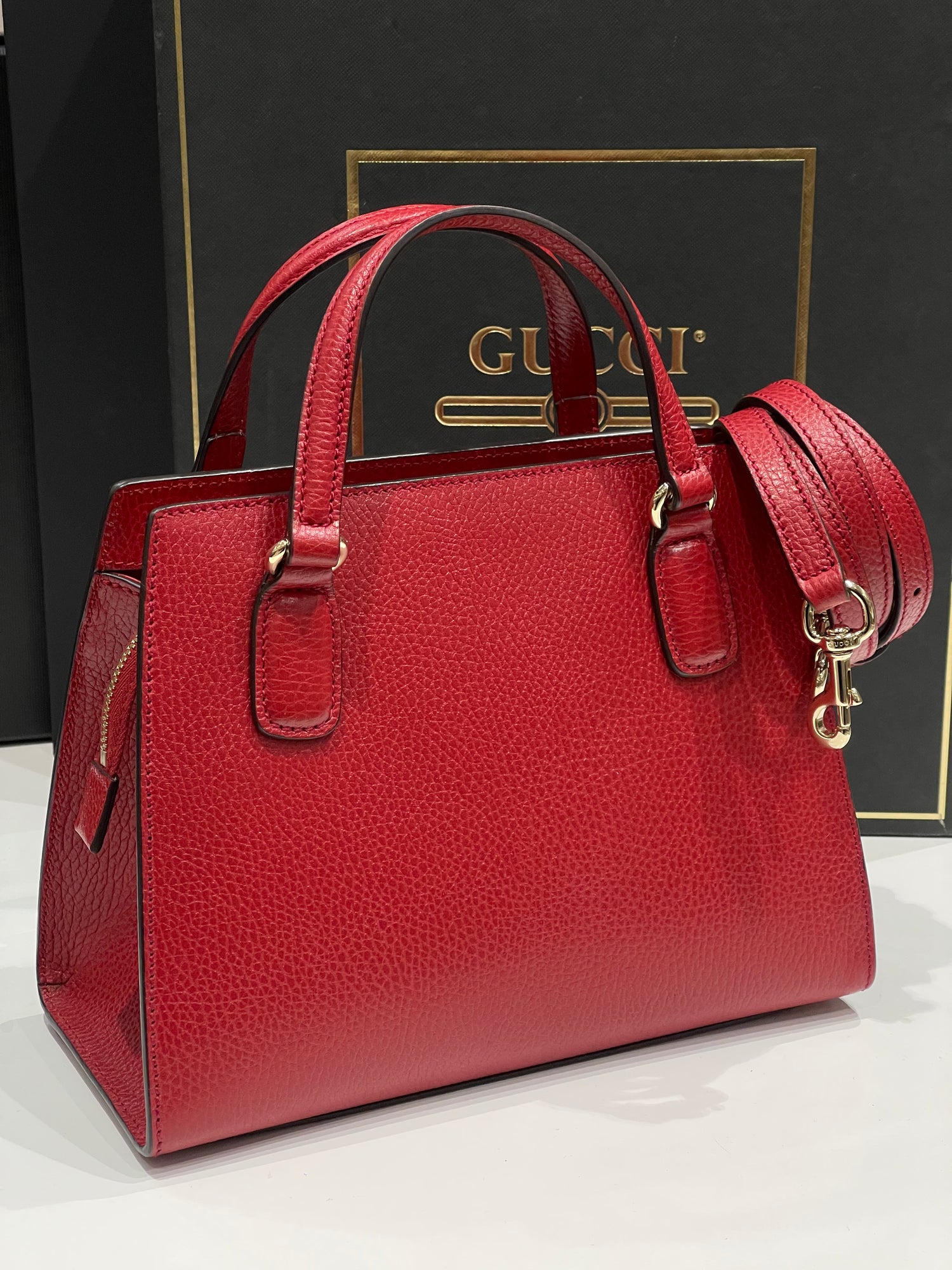 Gucci Soho in pelle rossa PM