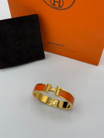 Hermès - Bracelet Clic H orange