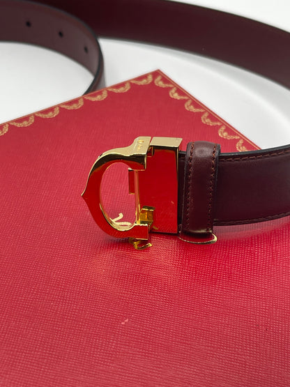 Cartier - Ceinture bordeaux T85