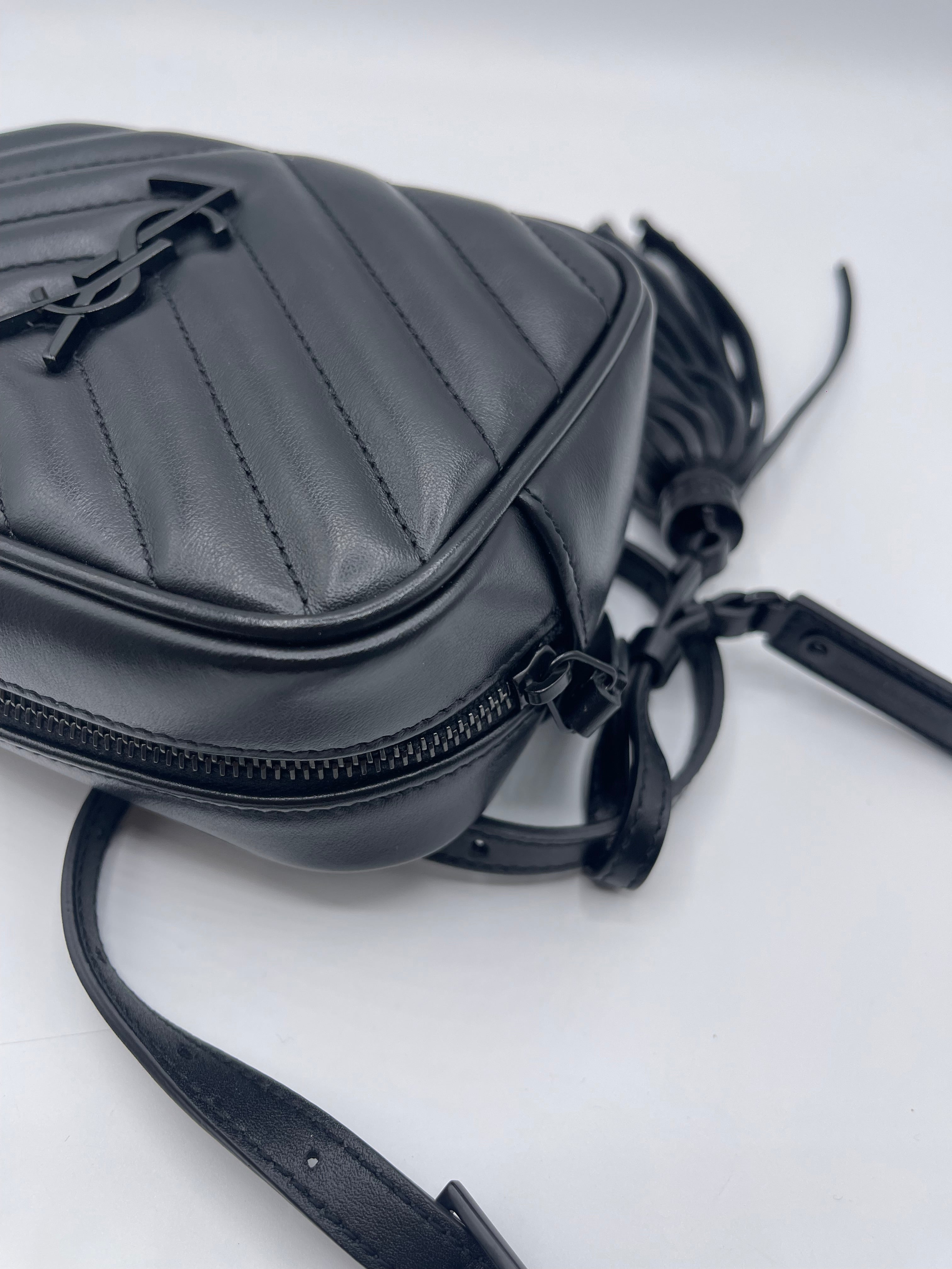 Saint Laurent - sac Lou cuir matelassé full black