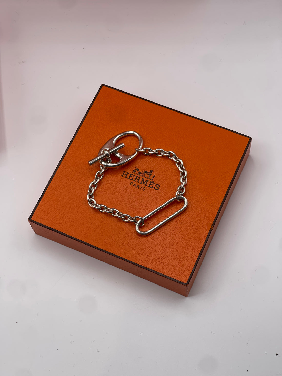 Hermès - Bracelet chaîne d’ancre Twist en Argent