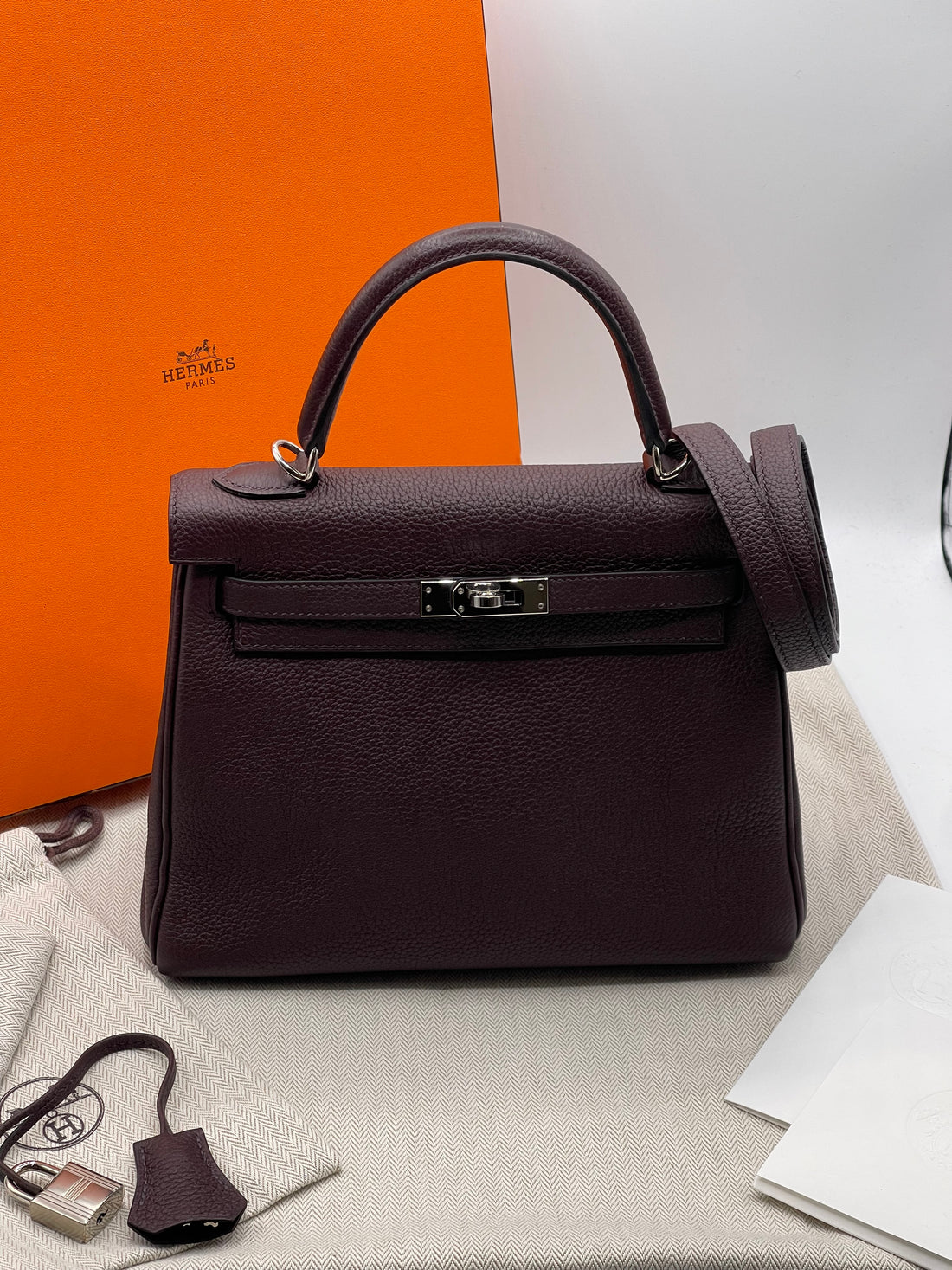 Hermès - Sac Kelly 25 rouge sellier