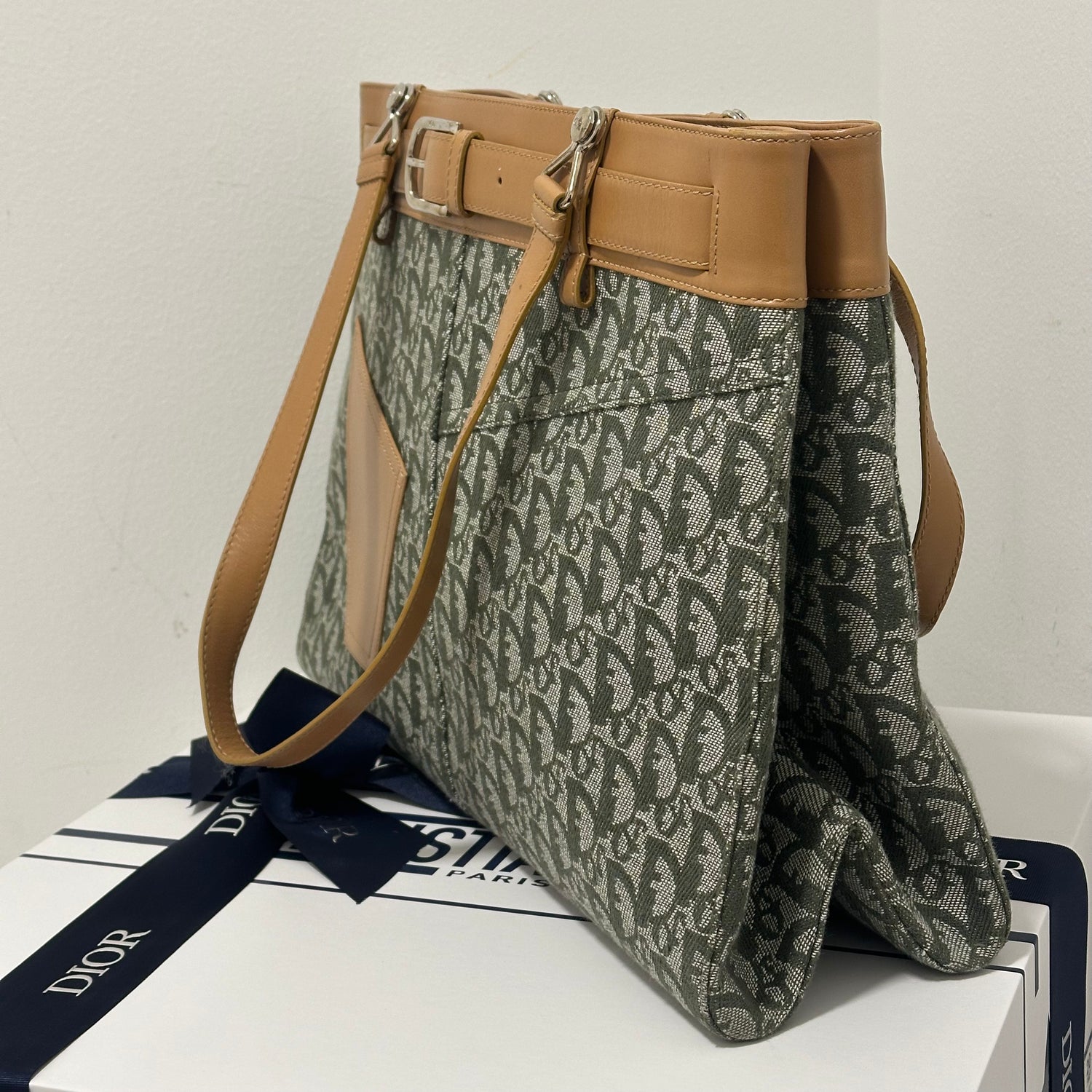 Dior - Sac à main toile oblique