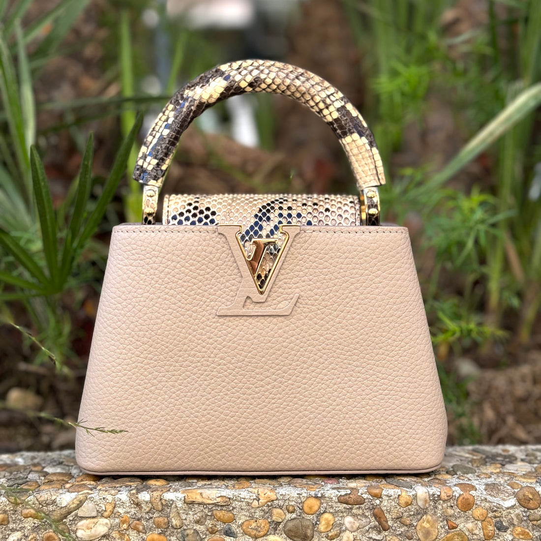 Louis Vuitton – Mini Capucines Python-Tasche