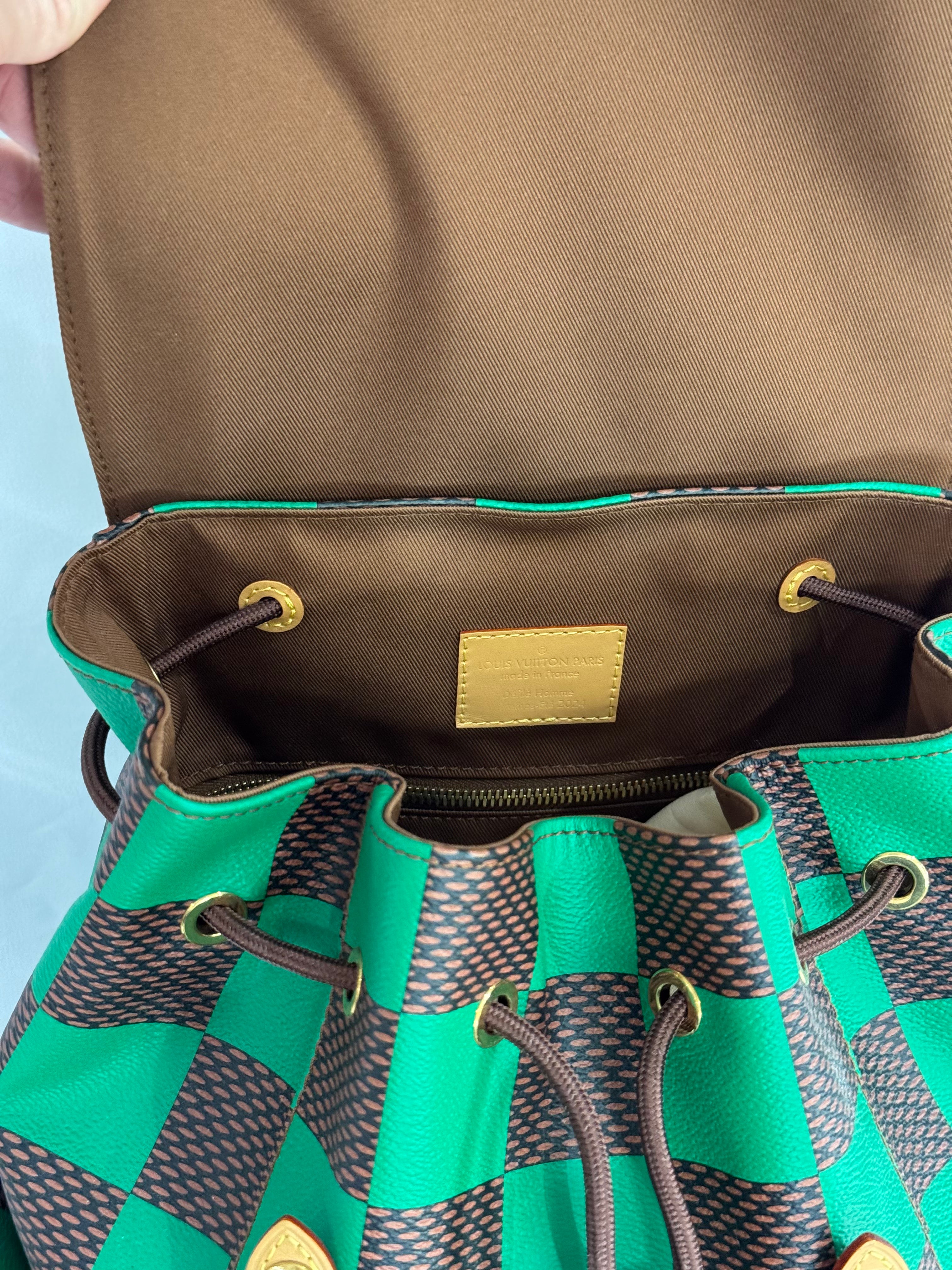 Louis Vuitton - Sac à dos Christopher MM Damier pop Green