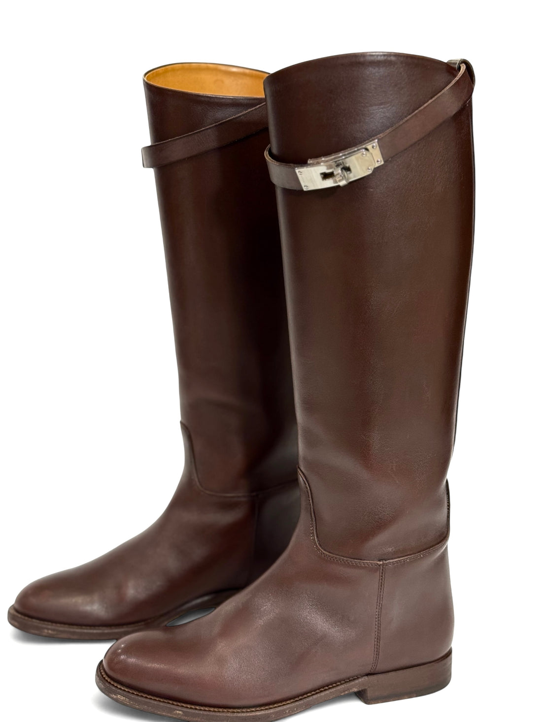 Hermès - Bottes Jumping Choco T.36