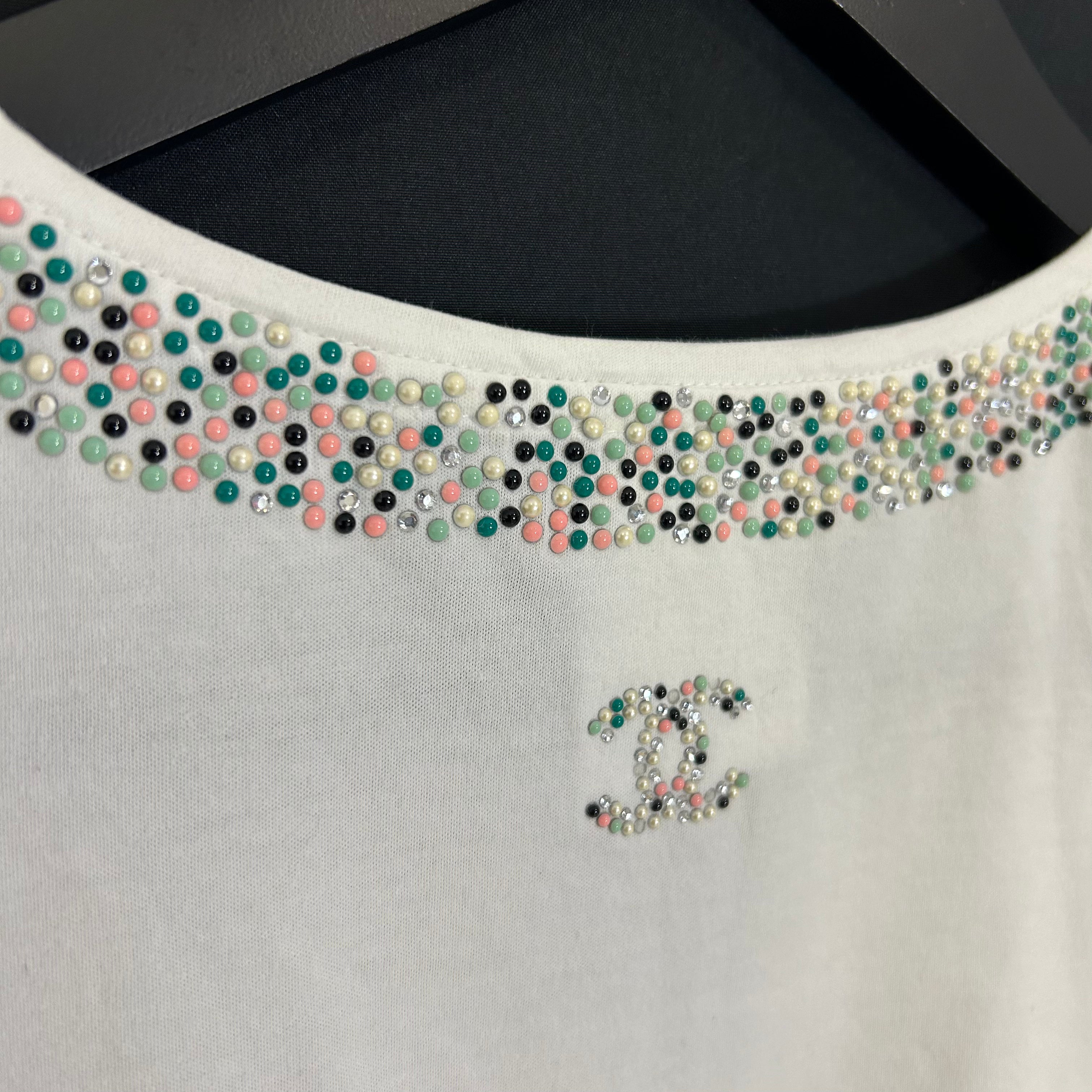 Chanel – Perlenbesetztes Tanktop