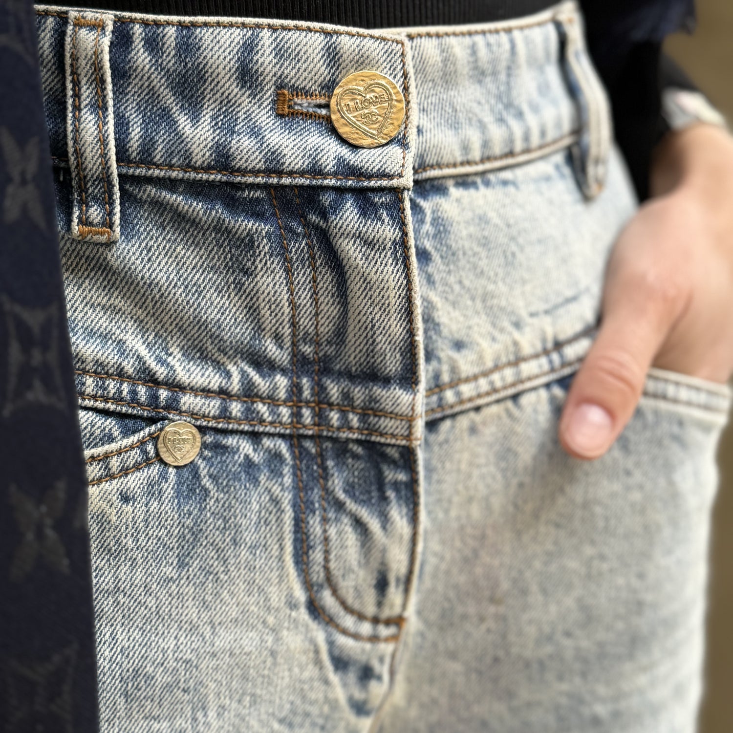 Chanel - Jeans T36 oversize