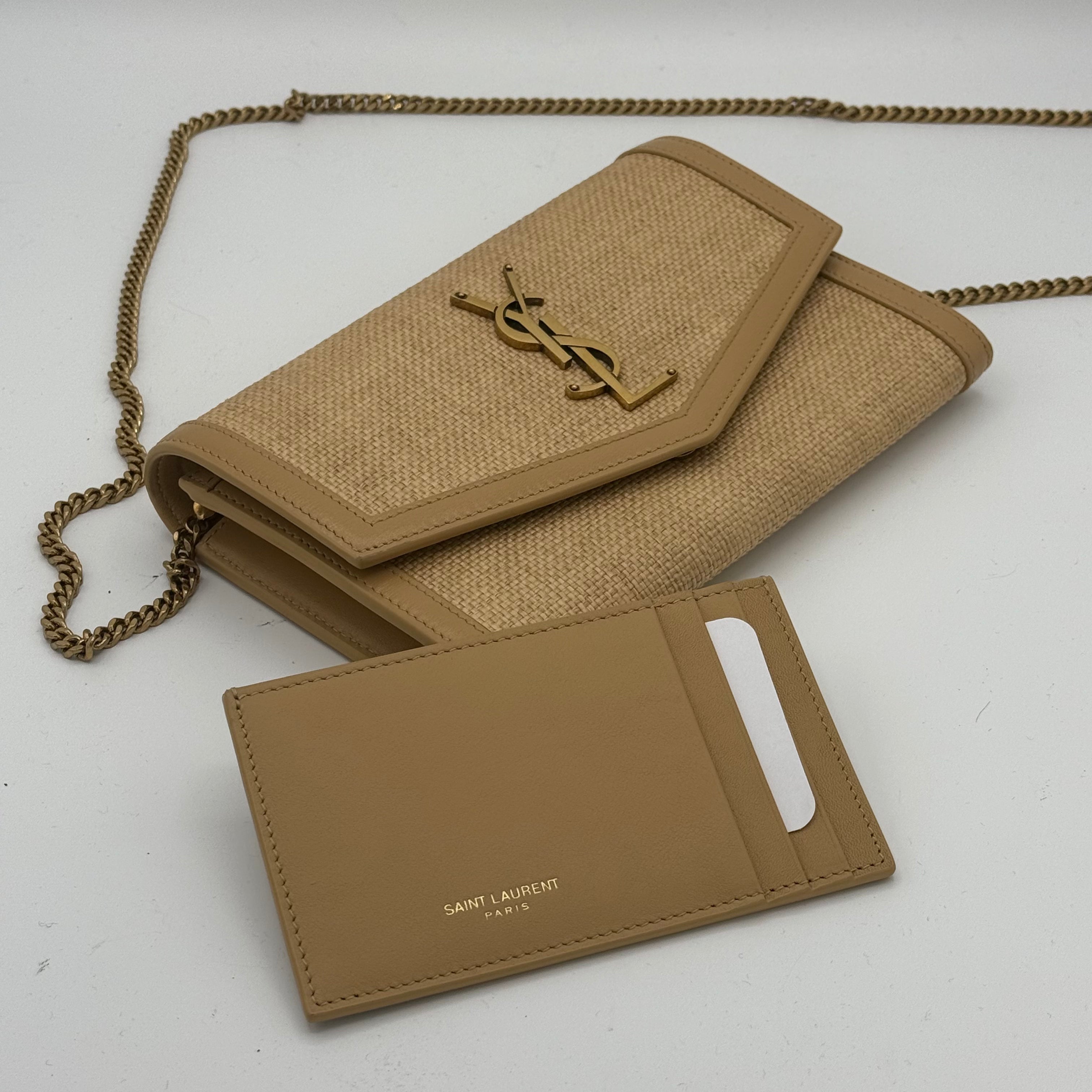 Saint Laurent - Pochette raphia