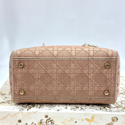 Dior - Lady Dior 中号藤帆布包