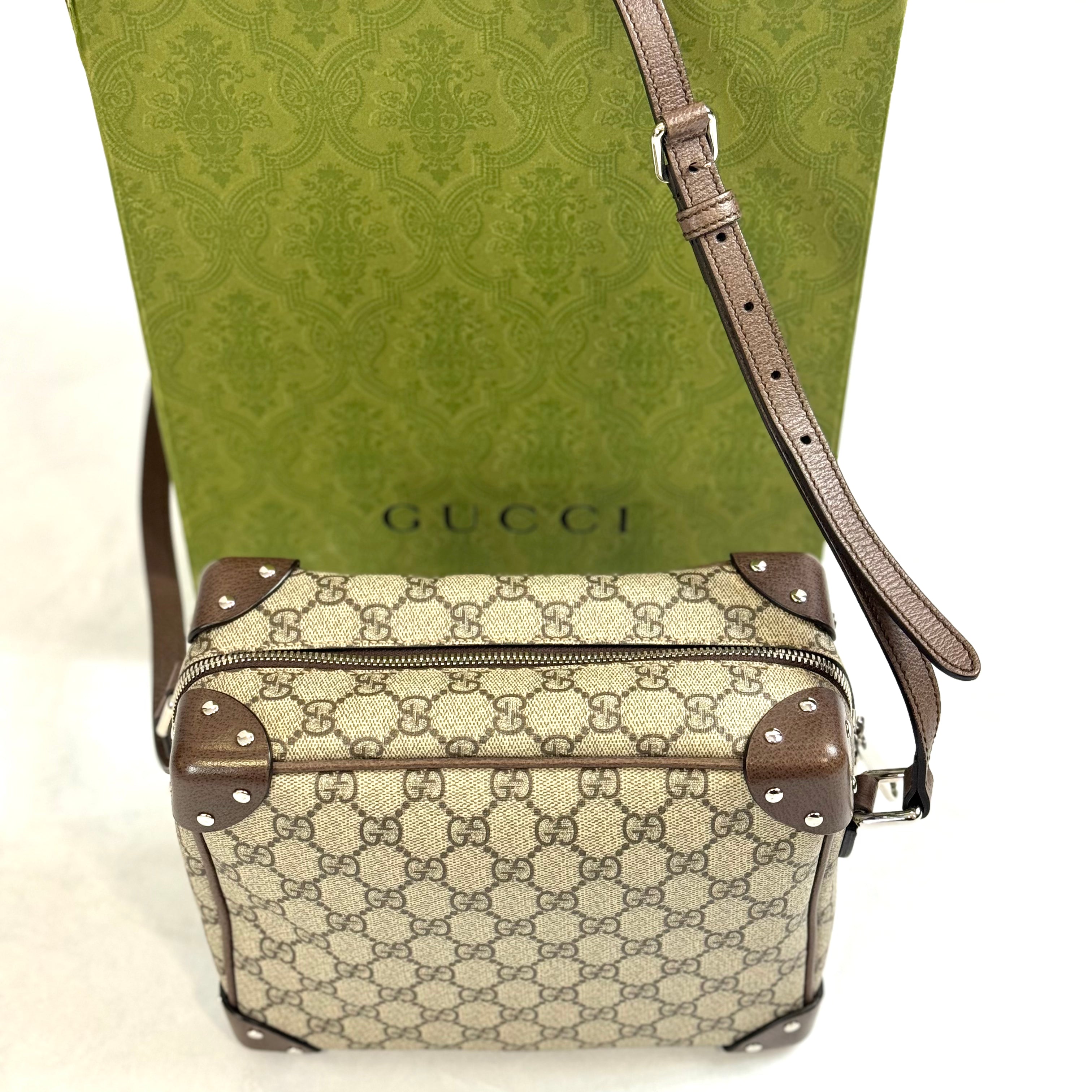 Gucci - Borsa a cassetta in tela Supreme