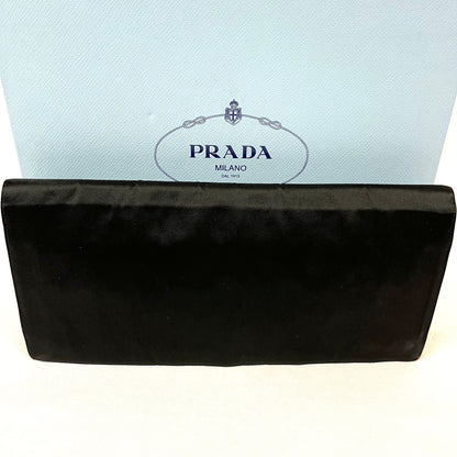 Prada - ブラック シルク クラッチ