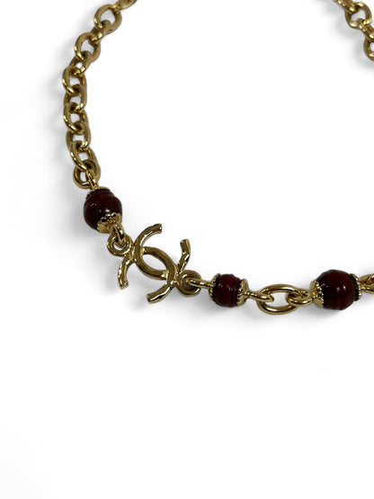 Chanel - Collier Choker bordeaux