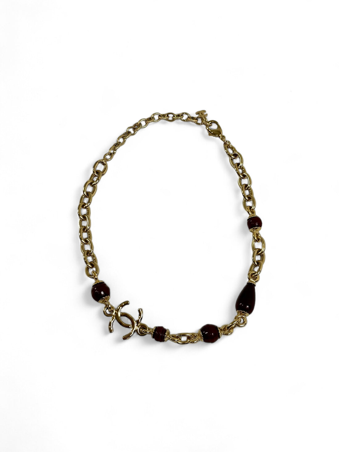 Chanel - Collier Choker bordeaux