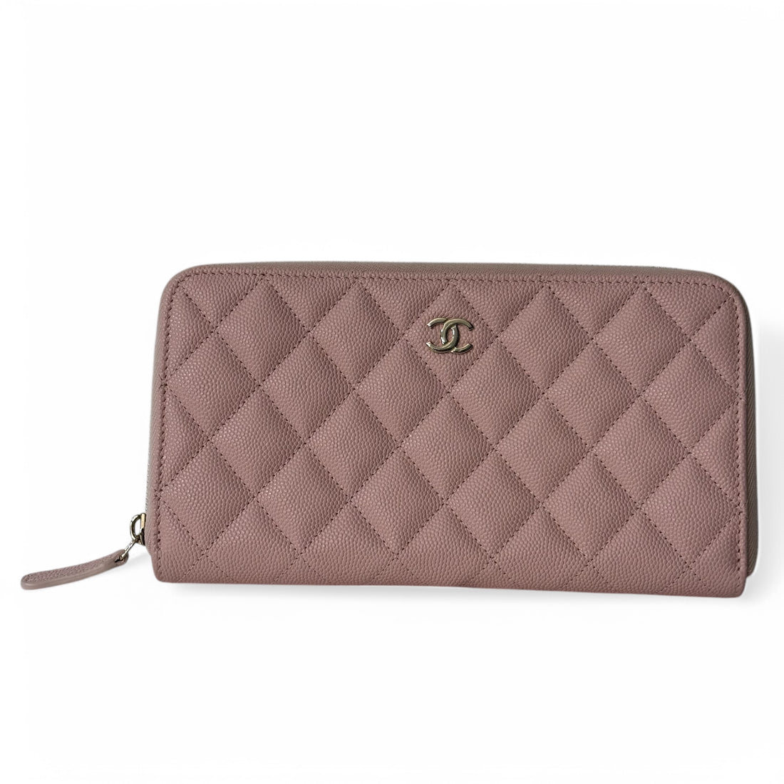 Chanel - Portefeuille zip rose