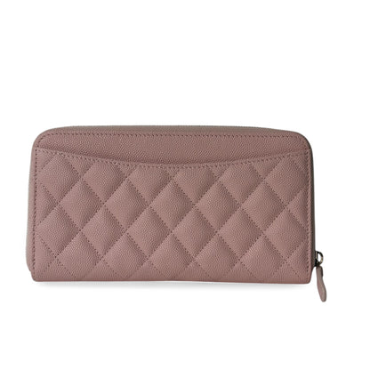 Chanel - Portefeuille zip rose