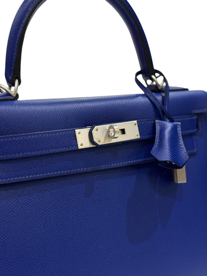 Hermès - Kelly 28 bleu électrique