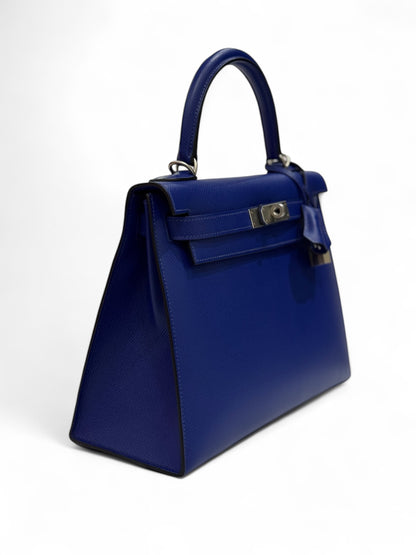 Hermès - Kelly 28 bleu électrique