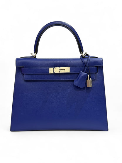 Hermès - Kelly 28 bleu électrique